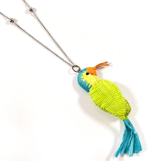 PRADA Necklace Silver925, Raffia Silver Bird motif