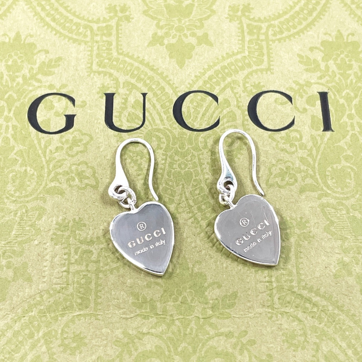 GUCCI Pierce Silver925 Silver Trademark Heart