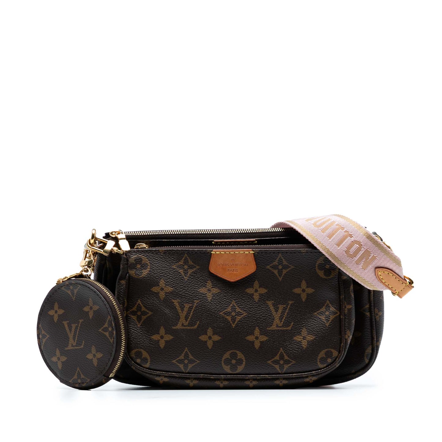 Brown Louis Vuitton Monogram Multi Pochette Accessoires Satchel