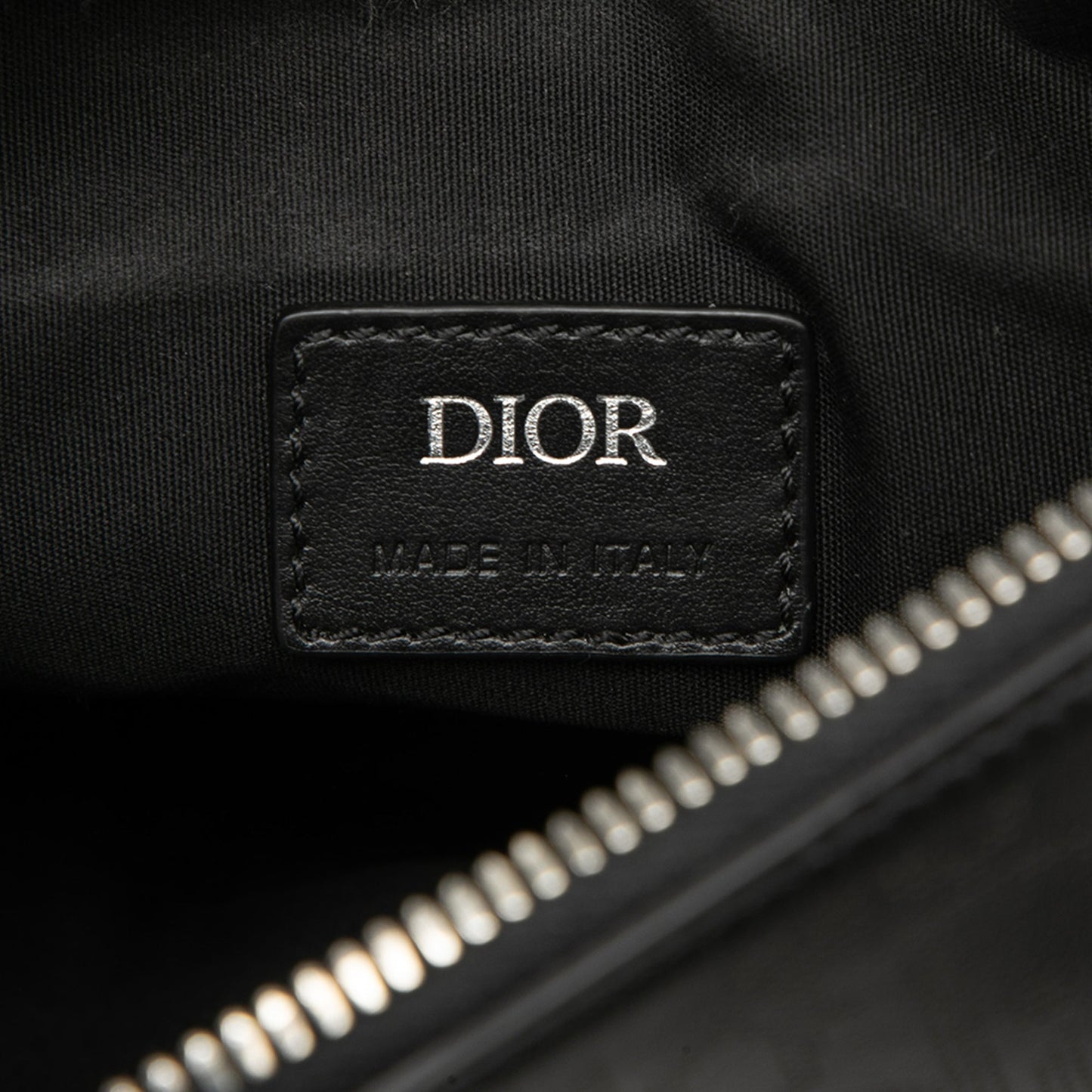 Black Dior Oblique Perforated Calfskin Galaxy Saddle Bag
