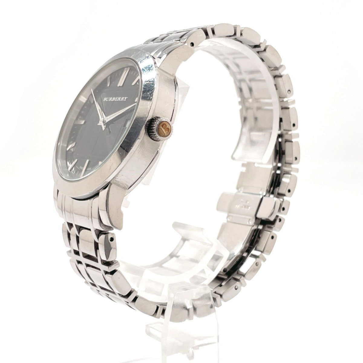 BURBERRY Watches Quartz BU1364 Stainless Steel Silver Heritage black dial