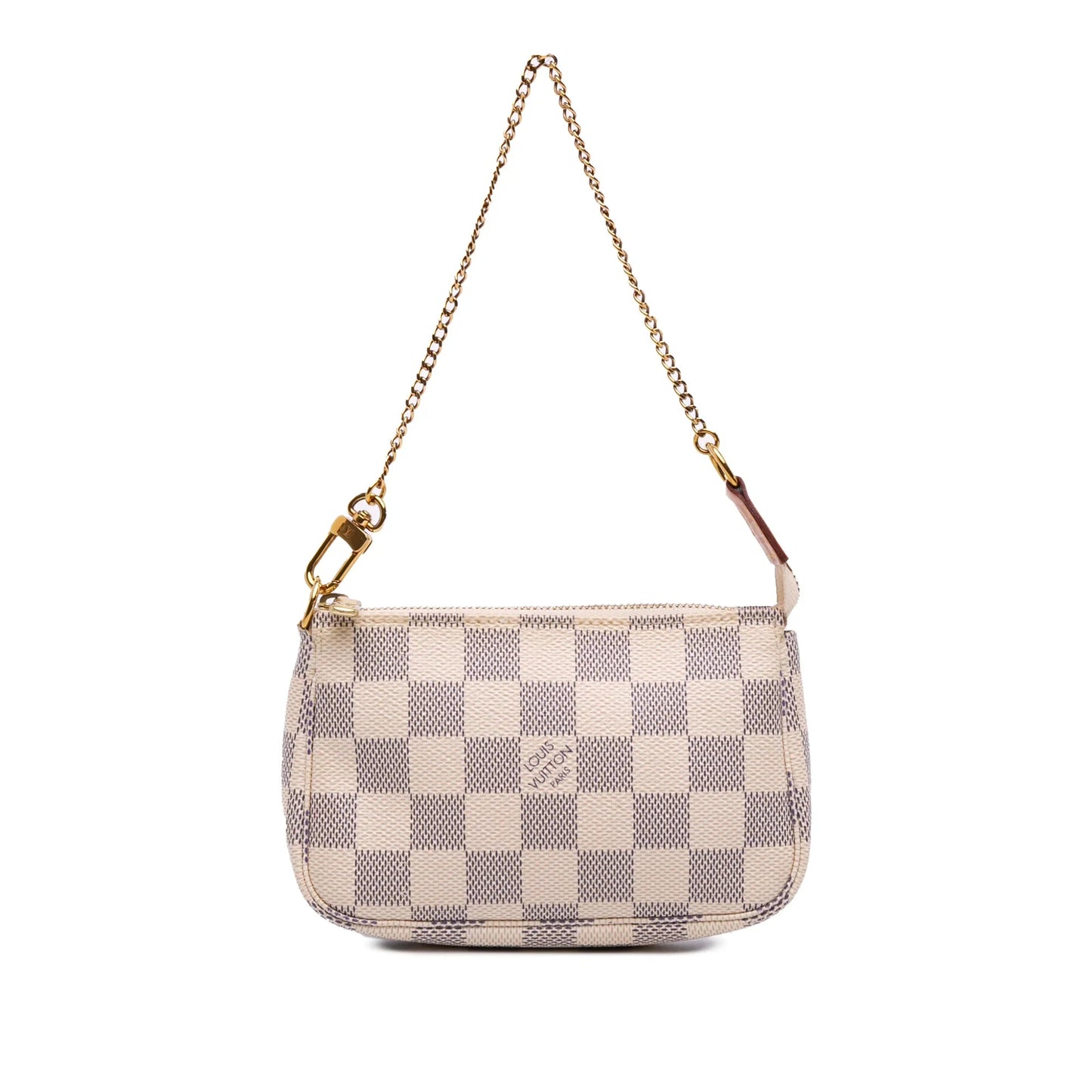 White Louis Vuitton Damier Azur Mini Pochette Accessoires Handbag