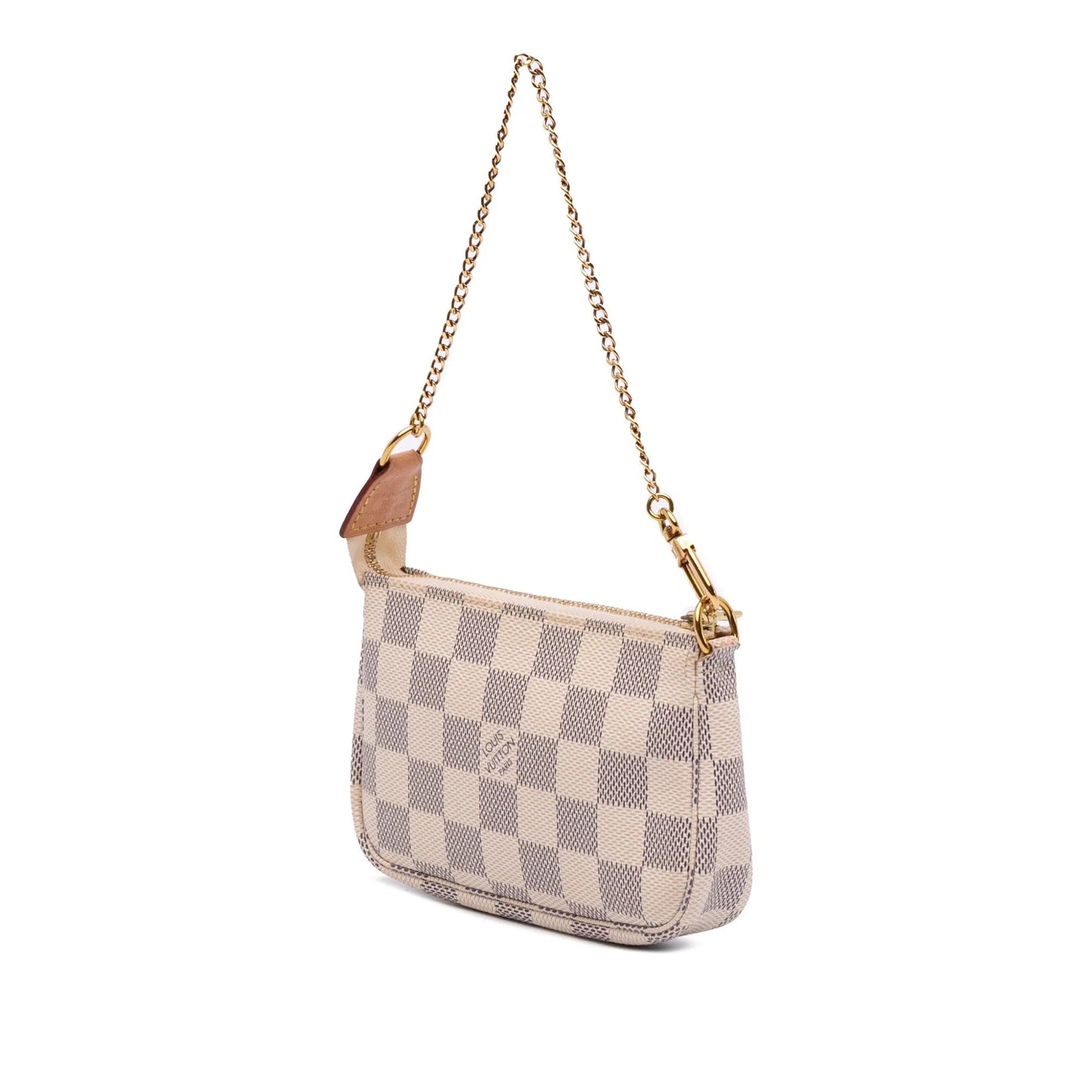 White Louis Vuitton Damier Azur Mini Pochette Accessoires Handbag