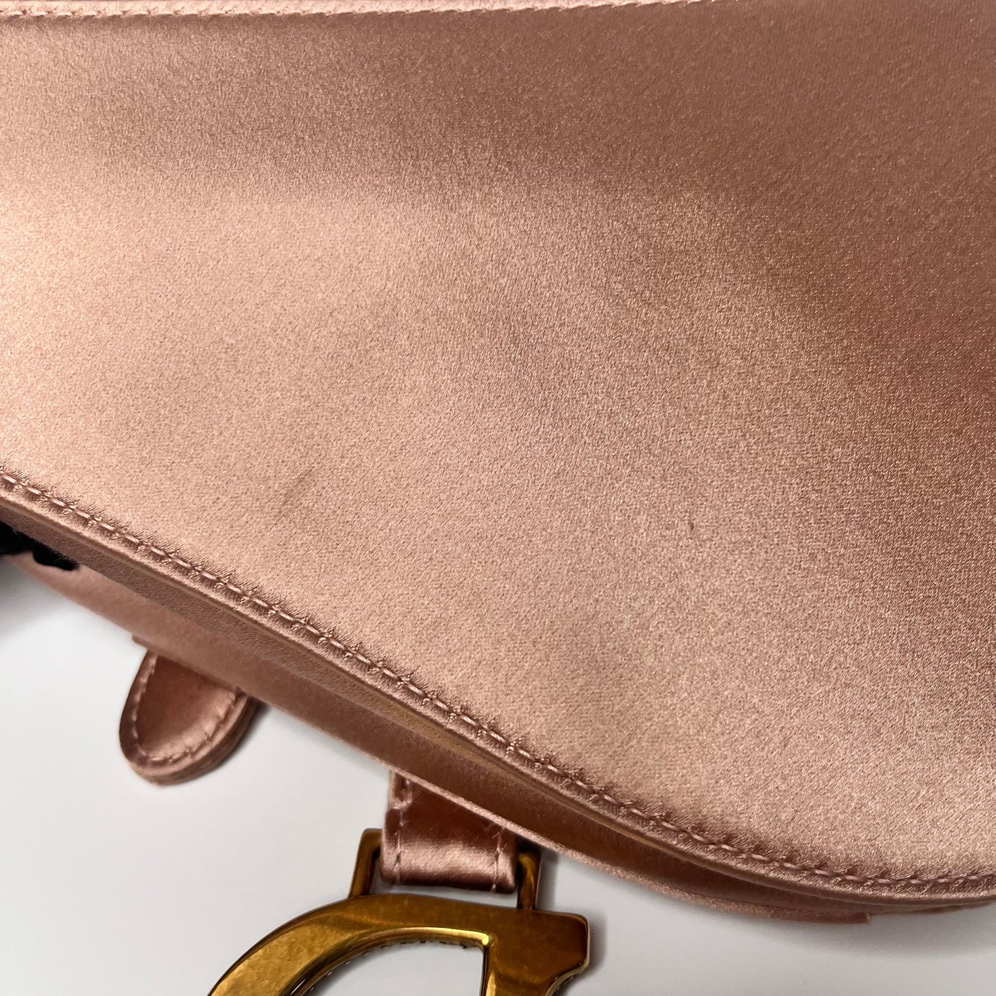 Dior Saddle Mini Silk Pink with crystals l