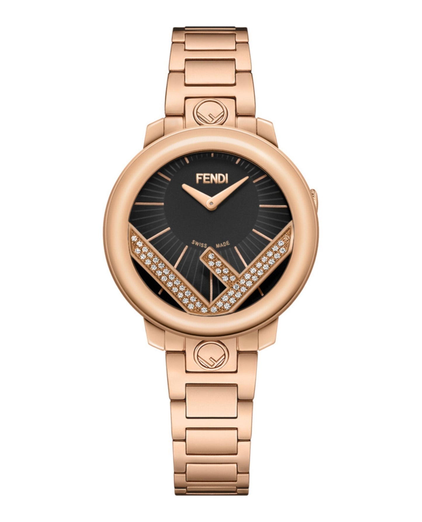 Fendi Womens  Rose Gold 36mm Bracelet Fashion Watch