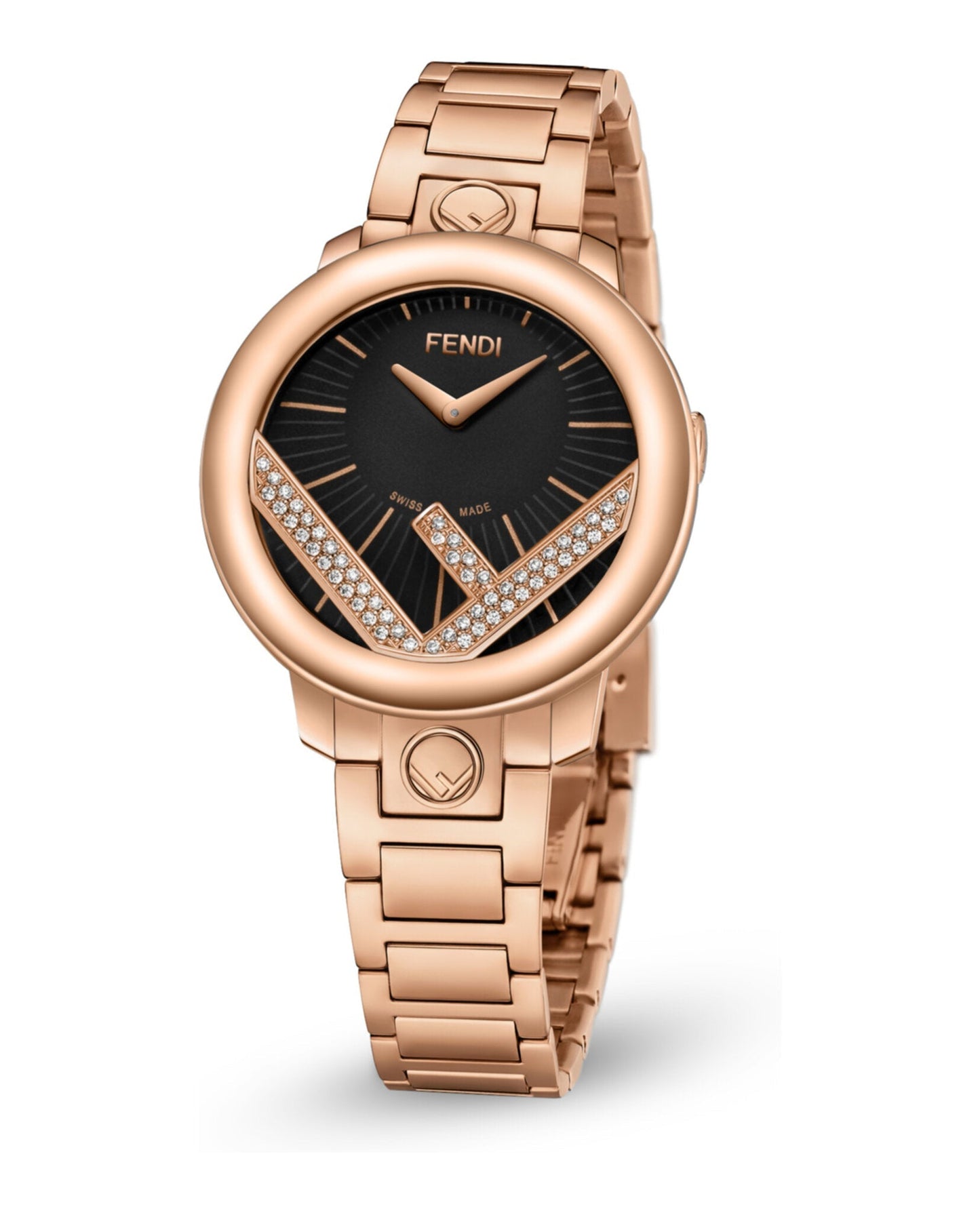 Fendi Womens  Rose Gold 36mm Bracelet Fashion Watch