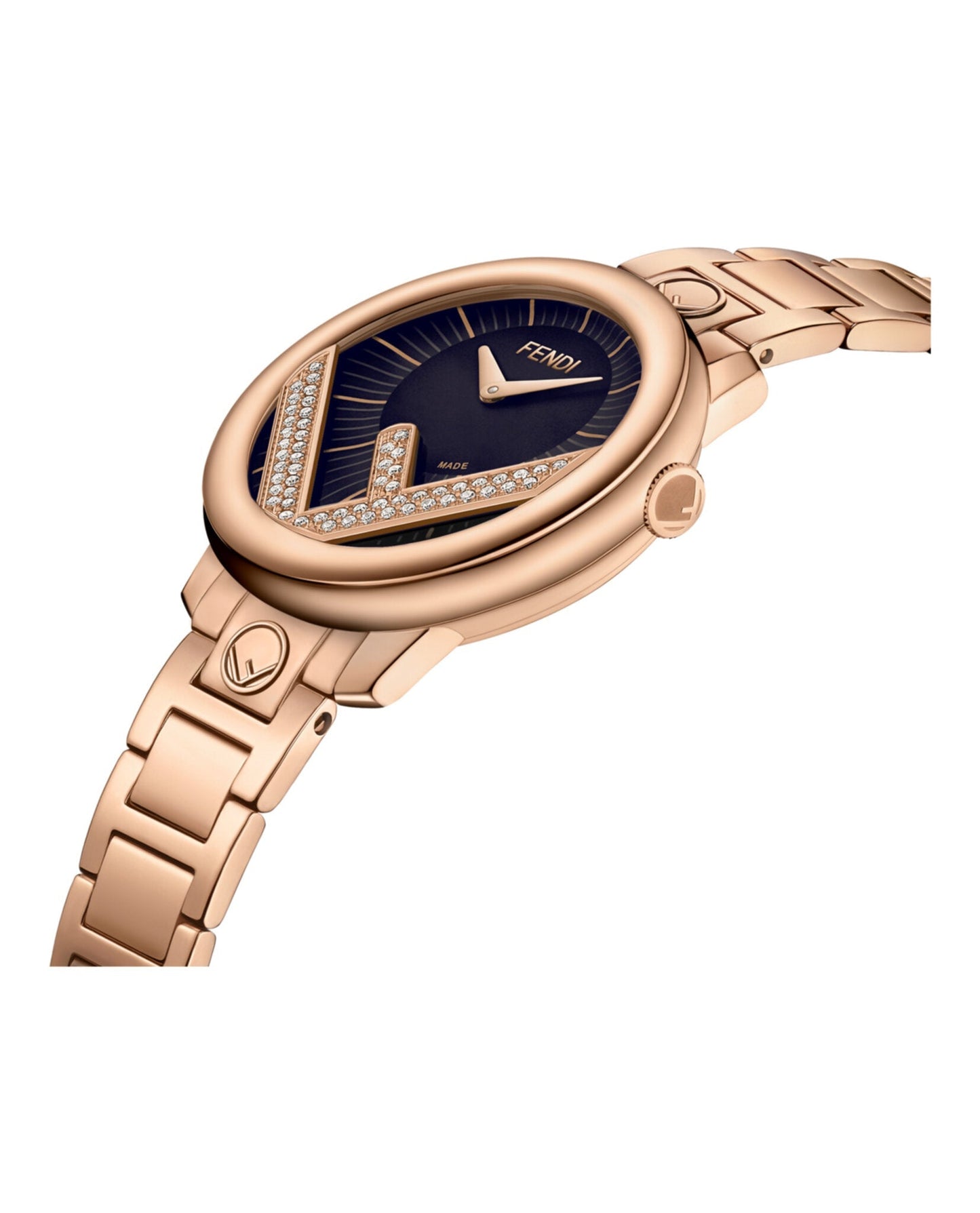 Fendi Womens  Rose Gold 36mm Bracelet Fashion Watch
