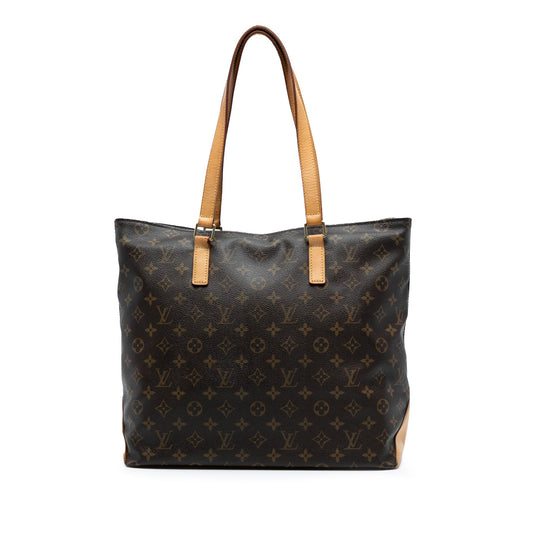 Brown Louis Vuitton Monogram Cabas Mezzo Tote Bag