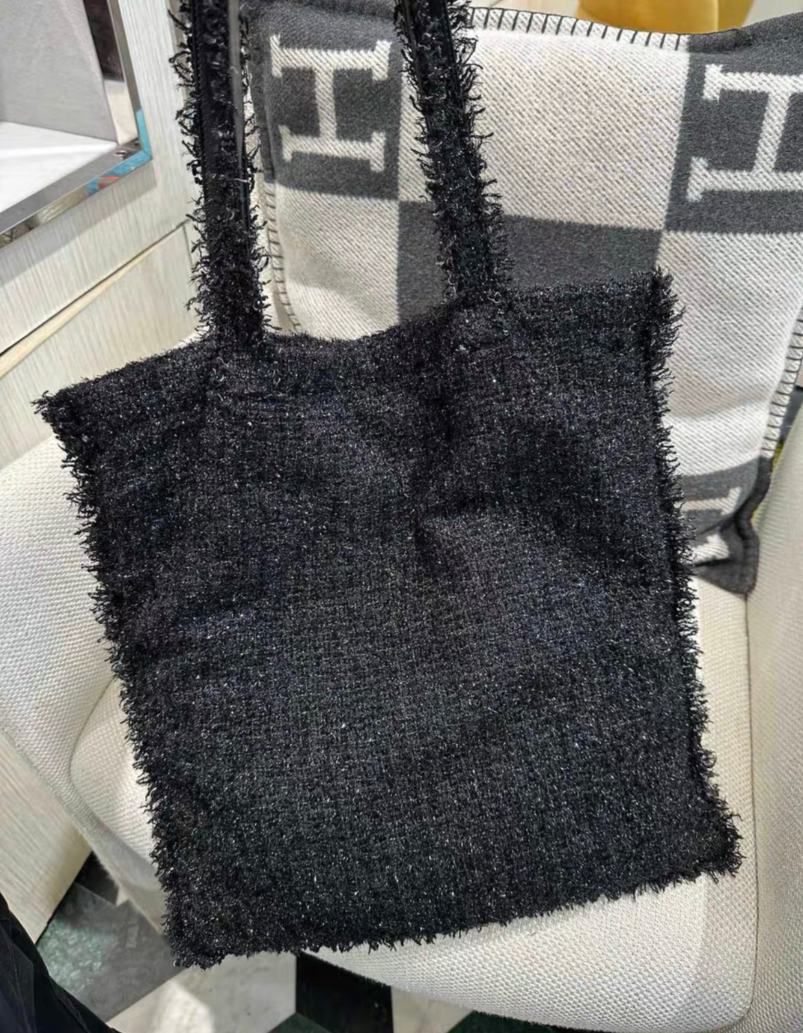 Chanel Spring 2017 Shopping in Fabrics Robot Tote Bag