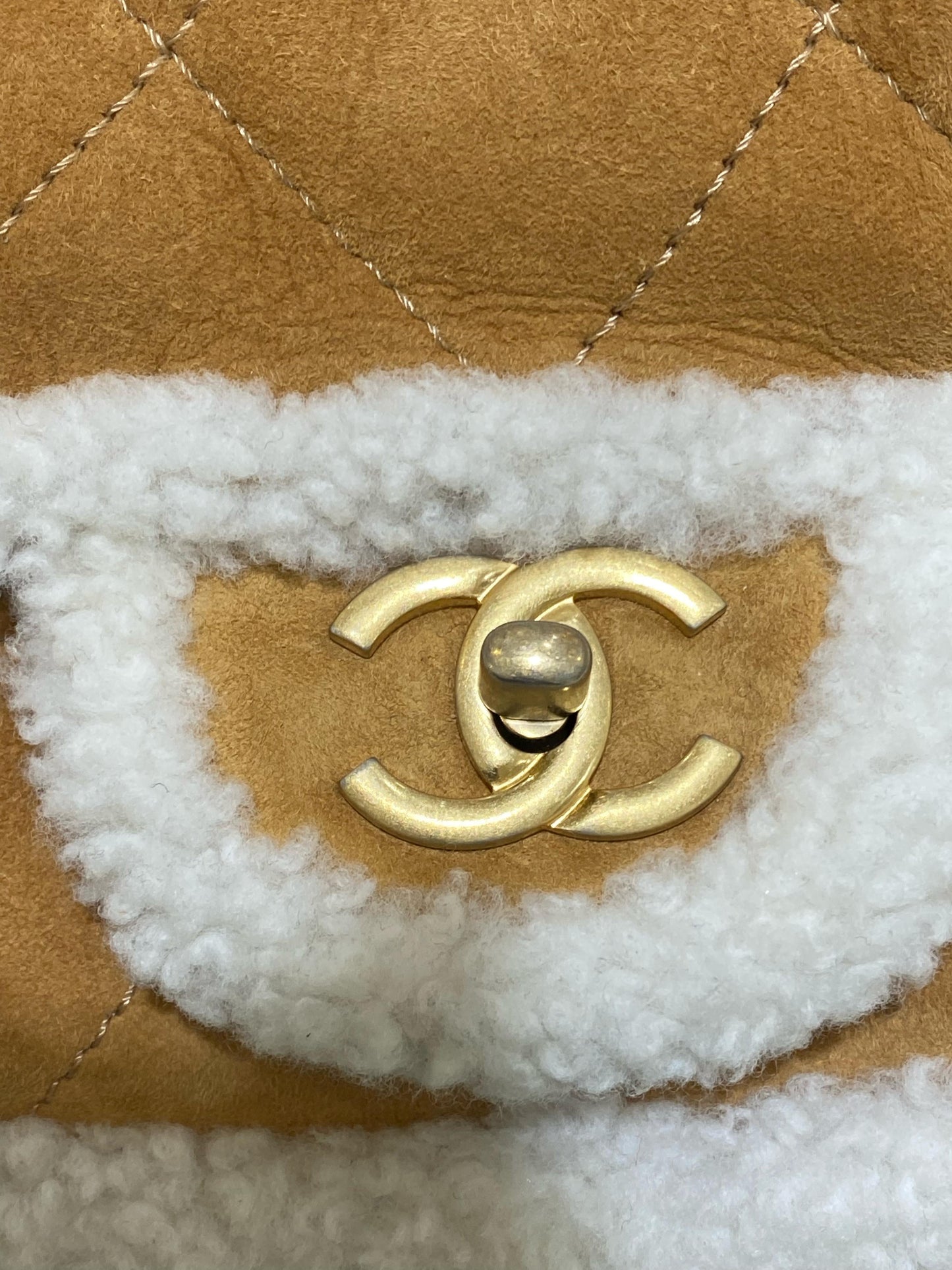 Chanel 18 Shearling Coco Neige Flap Bag