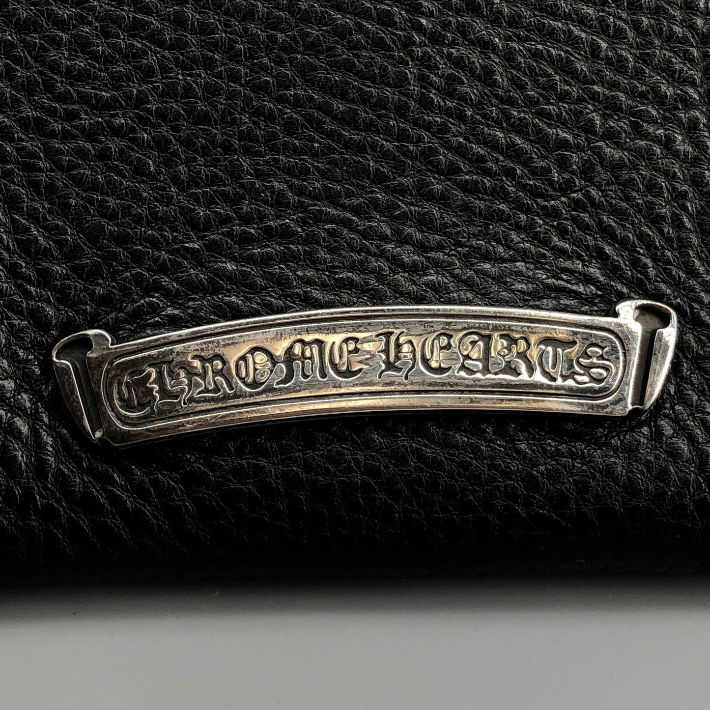 Chrome Hearts Cross Logo Leather Crossbody Bag Black