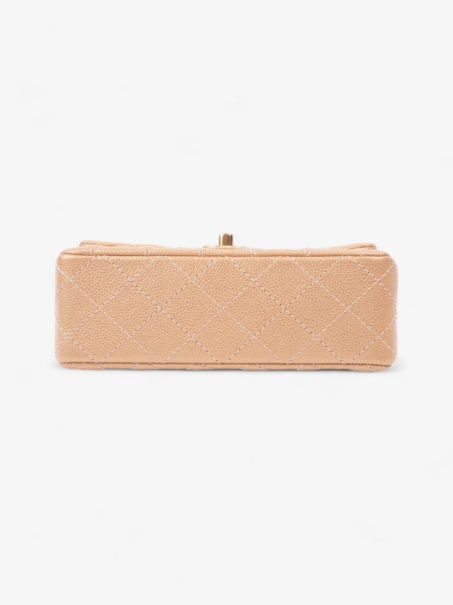 Chanel Rectangular Flap Gold Caviar Leather Mini