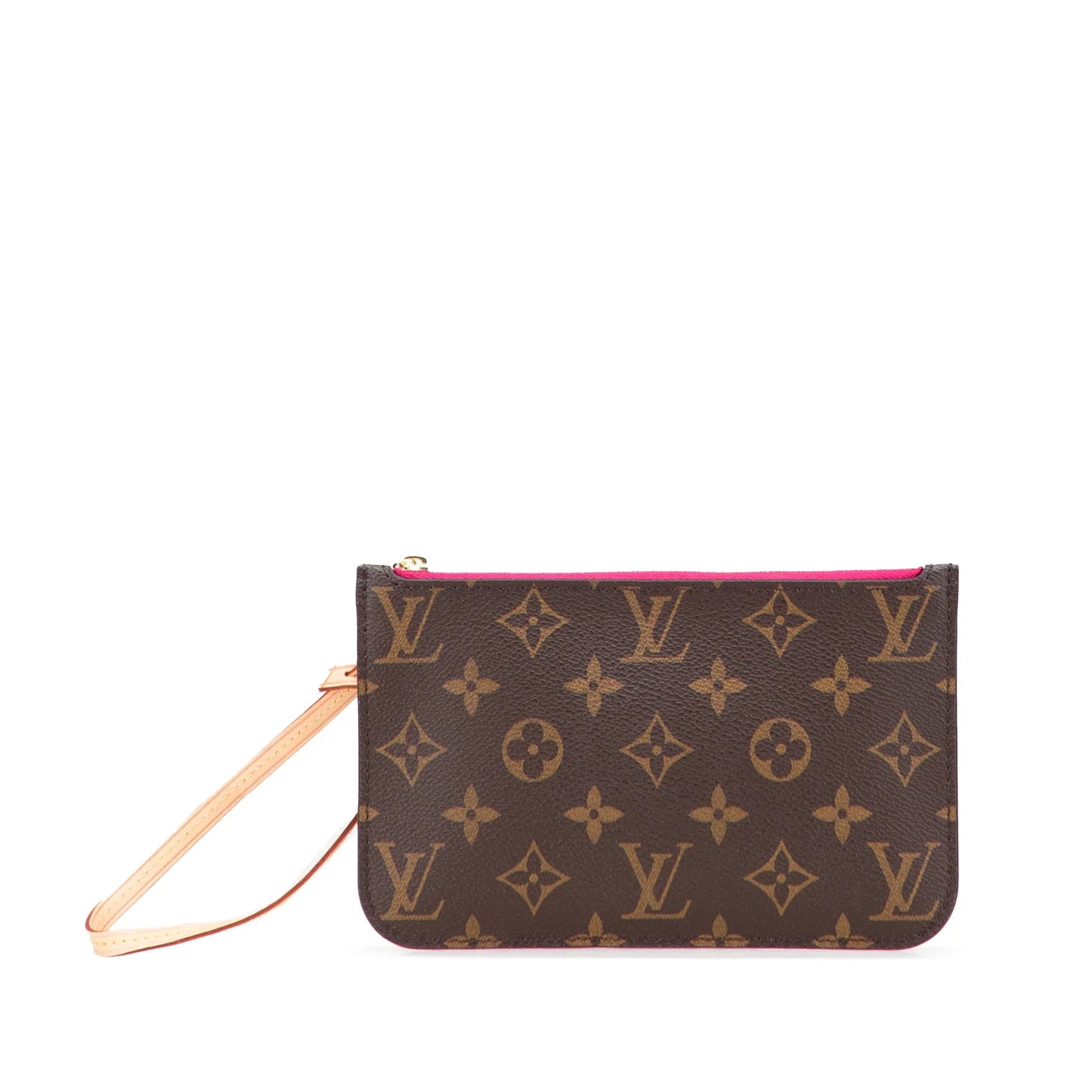 Brown Louis Vuitton Monogram Neverfull Pouch