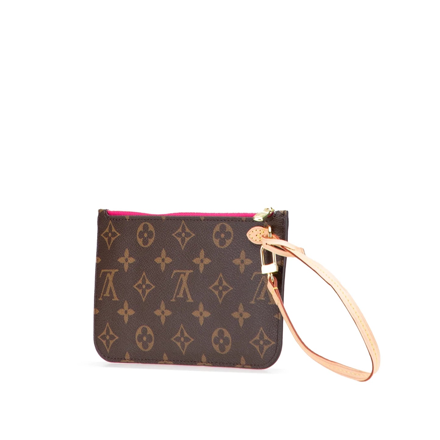 Brown Louis Vuitton Monogram Neverfull Pouch