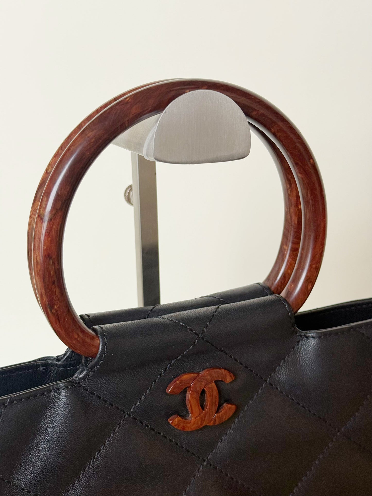 Chanel  Wooden Top Handle Bag