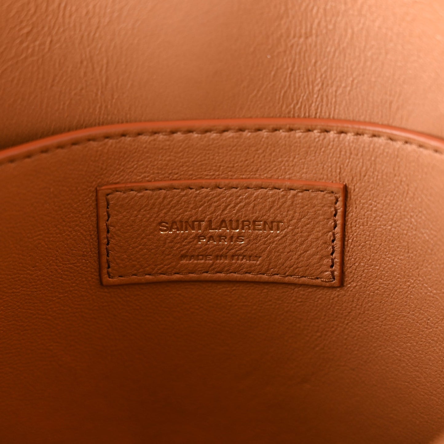 Saint Laurent Canvas All-Over Monogram Small Le Monogramme Satchel Beige Kaki Brown Gold