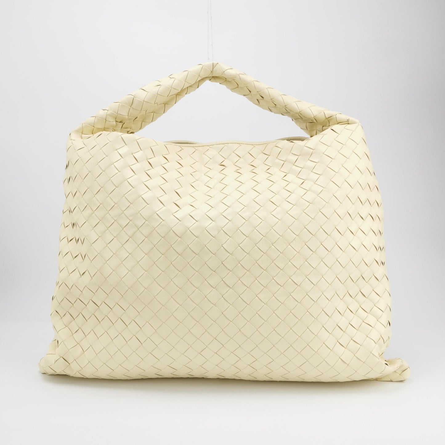 Bottega Veneta Hop Large Leather Pale Cream Yellow Hobo Bag