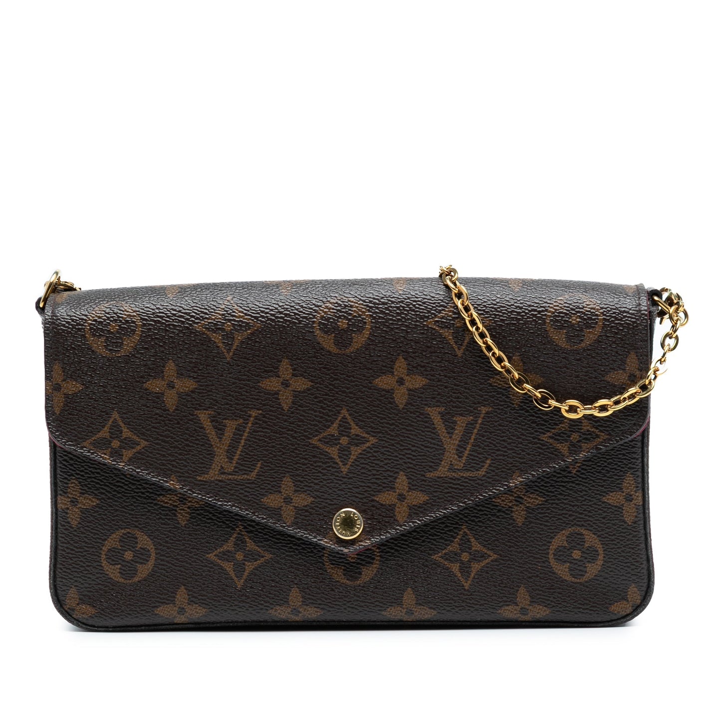 Brown Louis Vuitton Monogram Pochette Felicie Crossbody Bag
