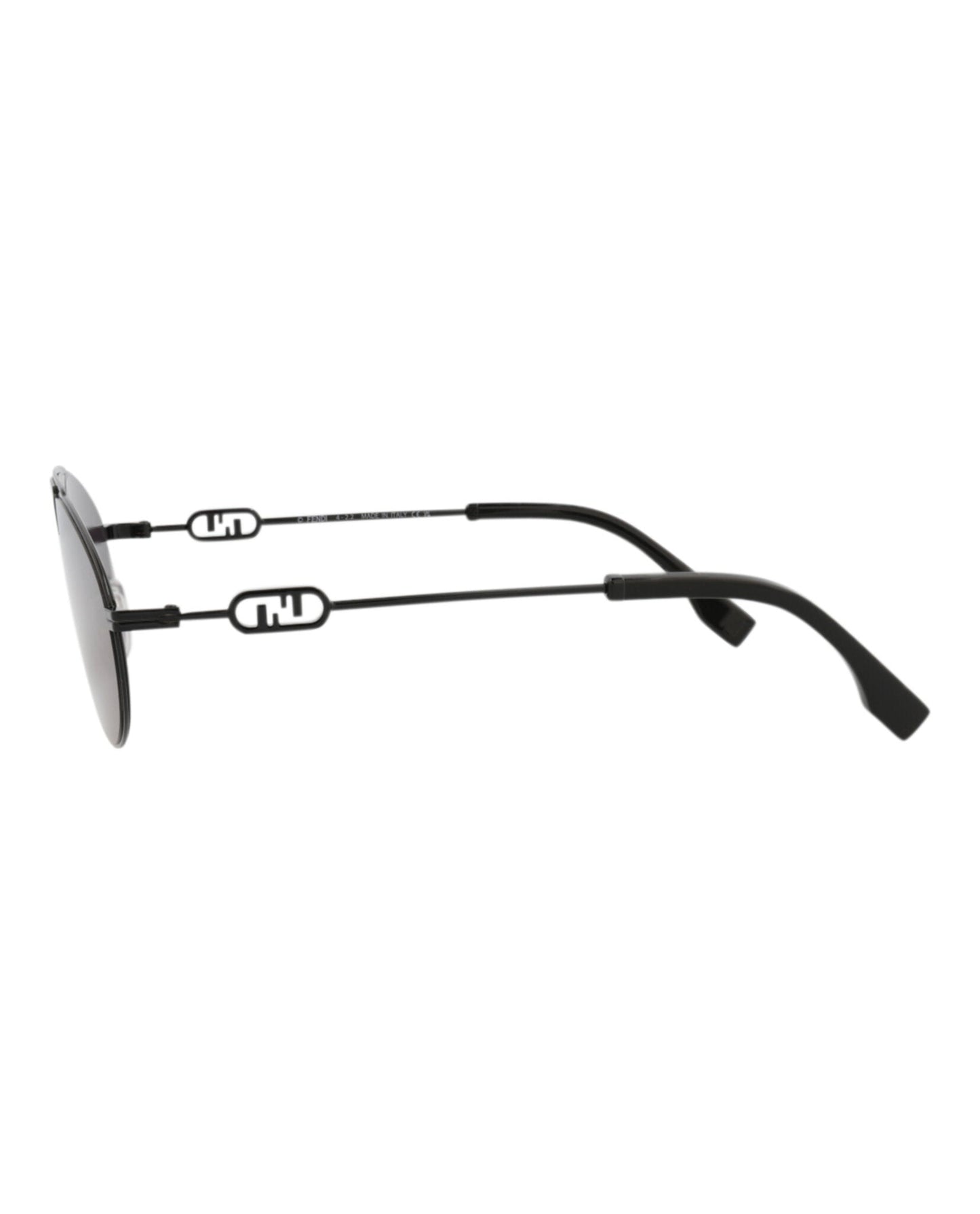 Fendi Mens Aviator Black Black Smoke Fashion Designer Eyewear