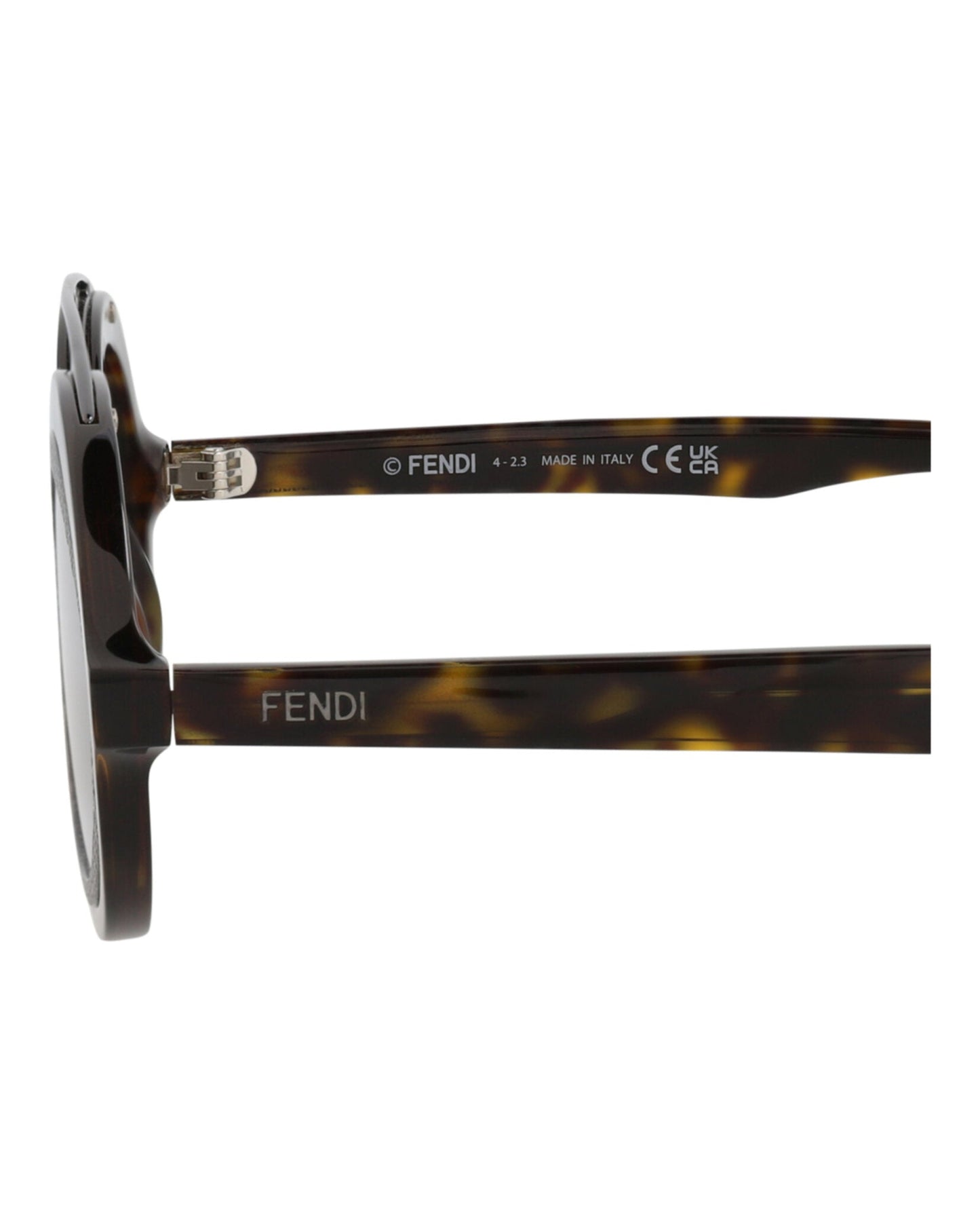 Fendi Womens Aviator Havana Havana Silver Fashion Designer Eyewear