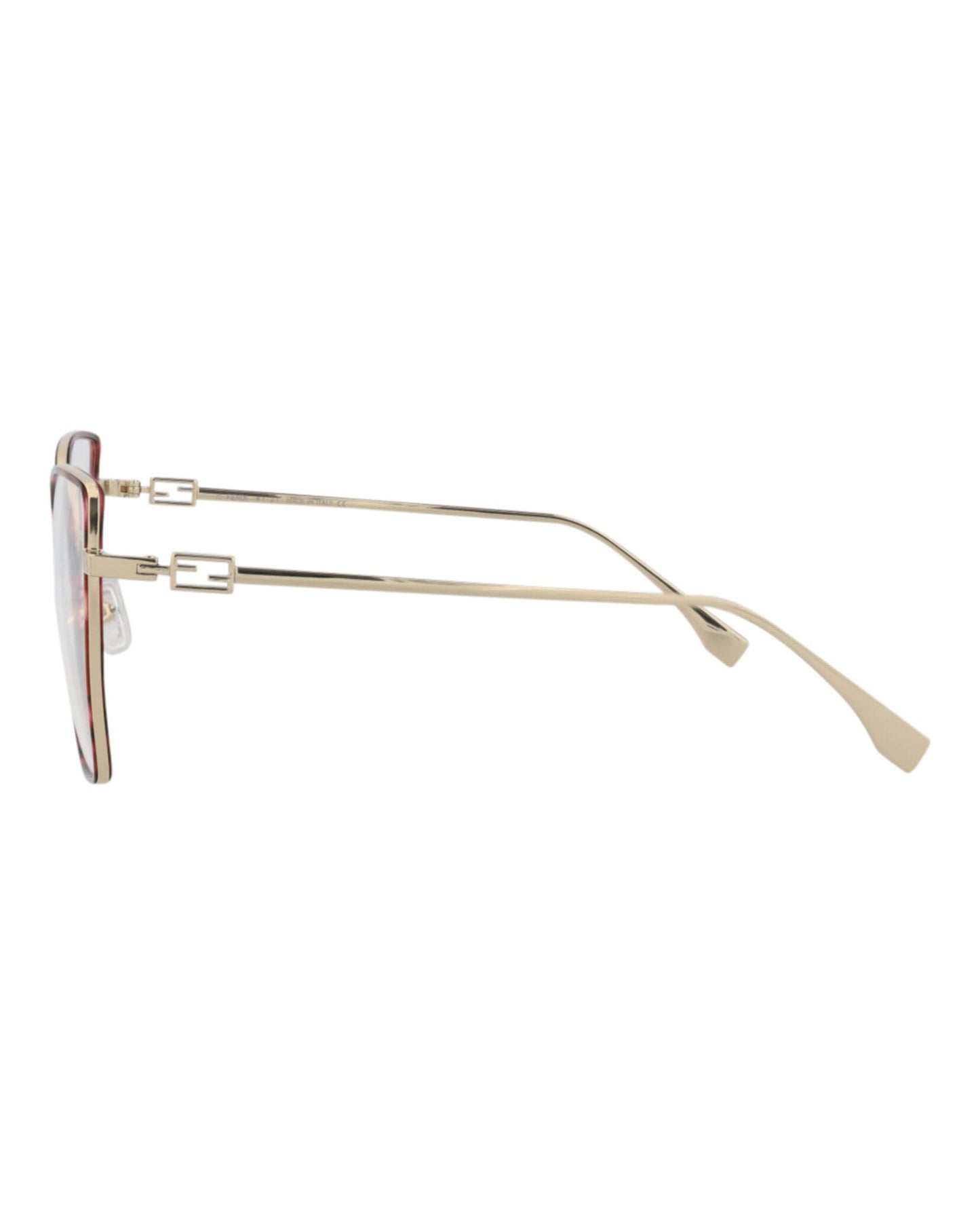 Fendi Womens Cat Eye Gold Gold Transparent Fashion Designer Eyewear