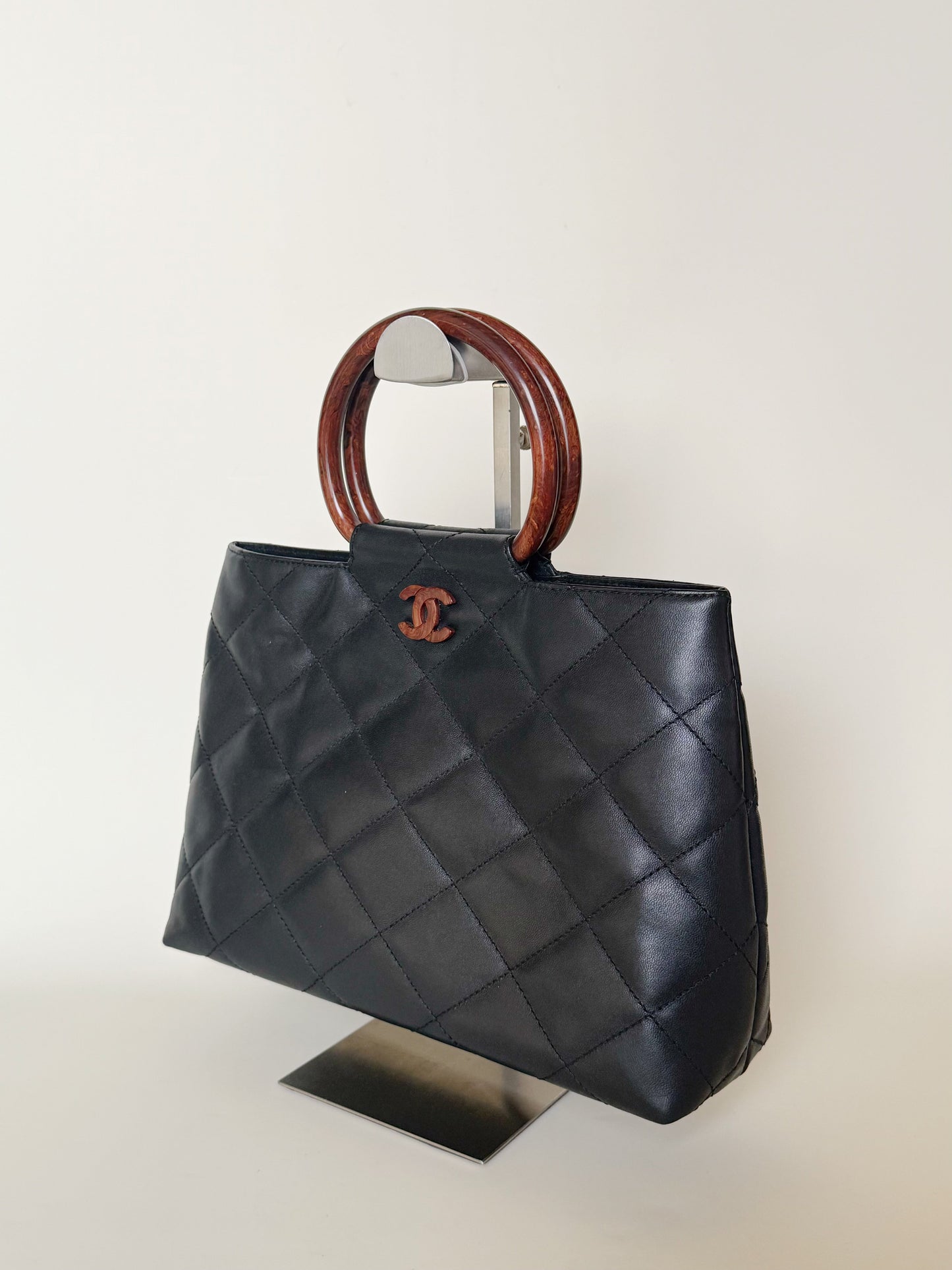 Chanel  Wooden Top Handle Bag