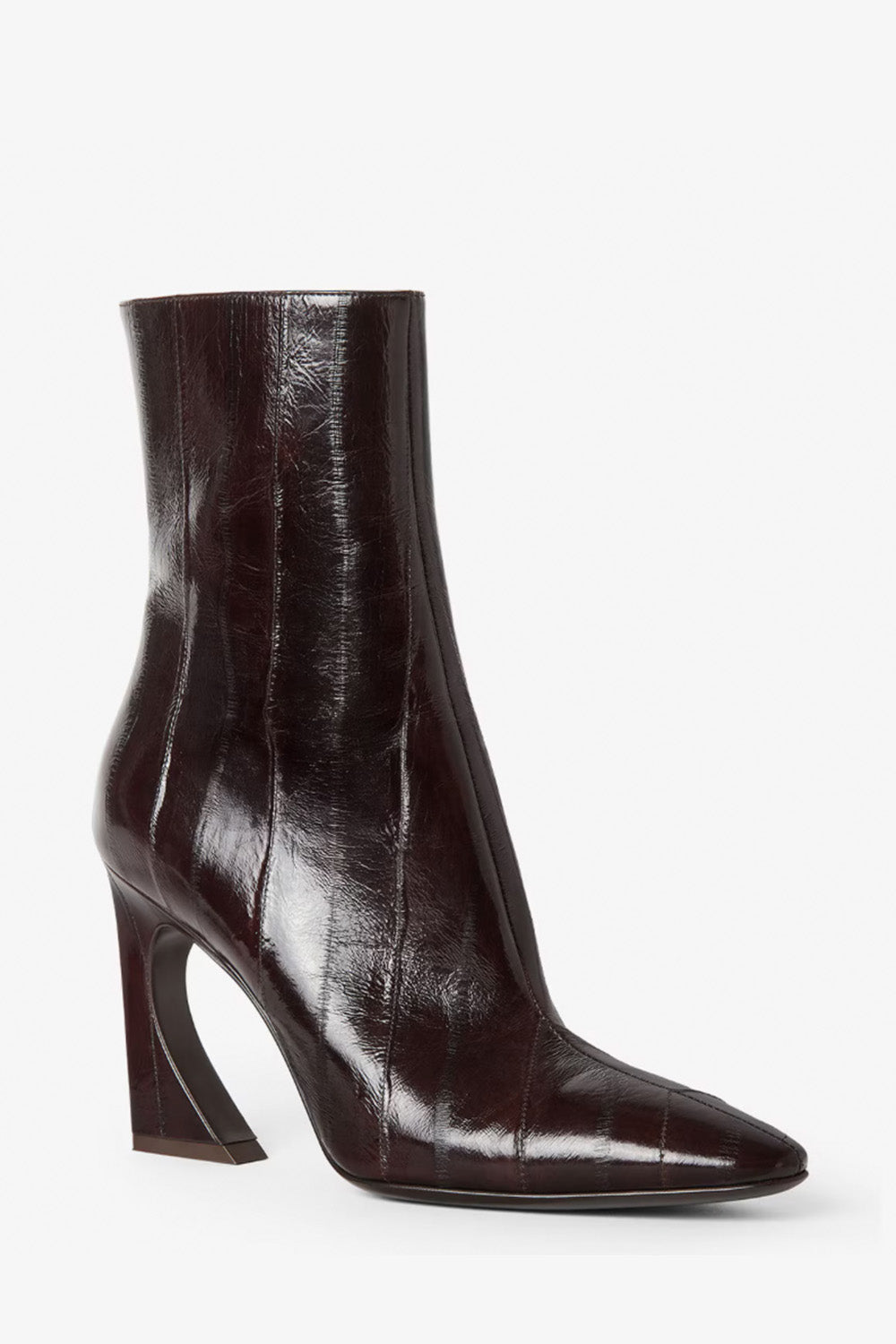 Fendi Arco Hagfish Leather Ankle Boots