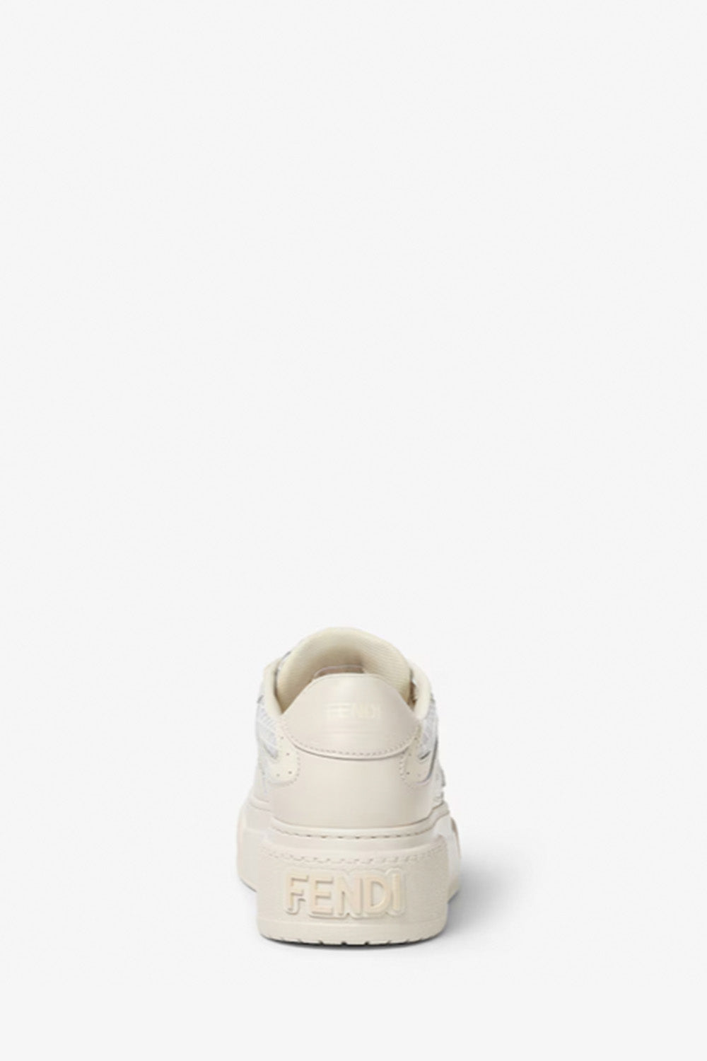 Fendi Match Leather And Mesh Platform Low-Tops