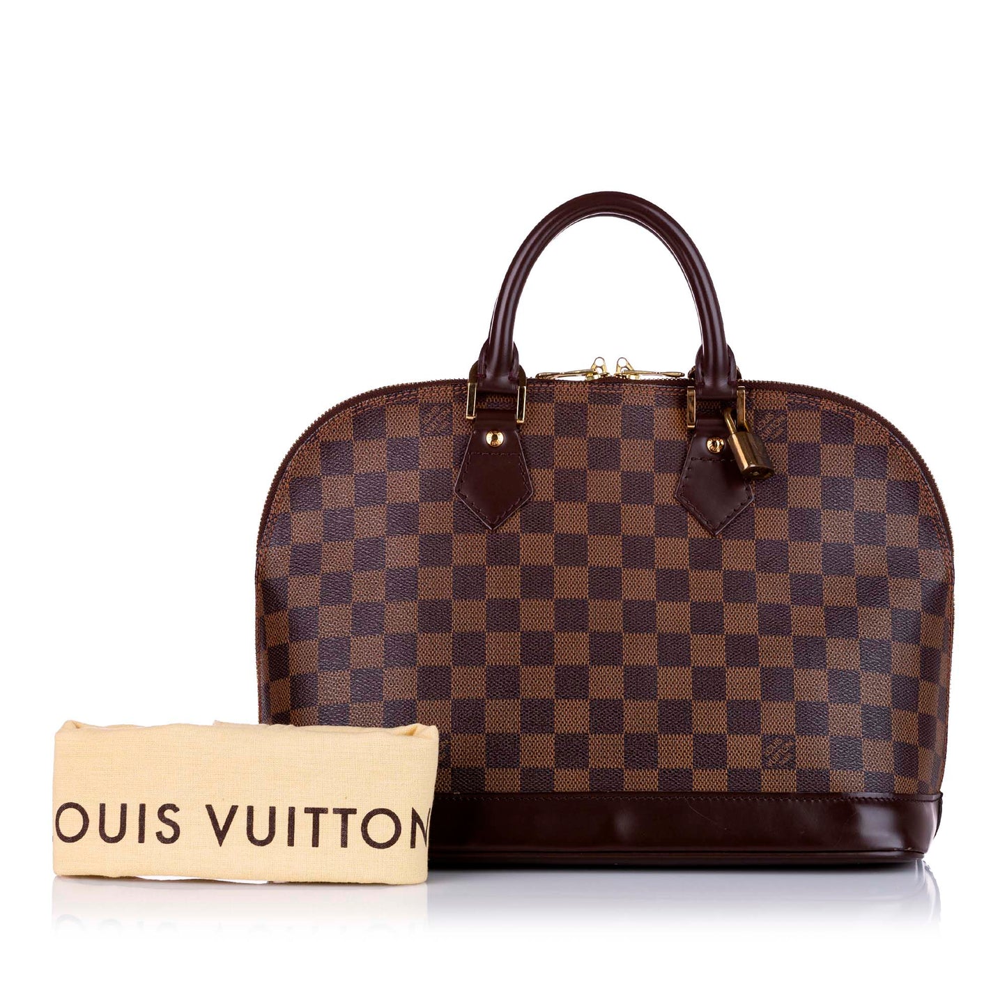 Louis-Vuitton Louis Vuitton Damier Ebene Alma PM Brown