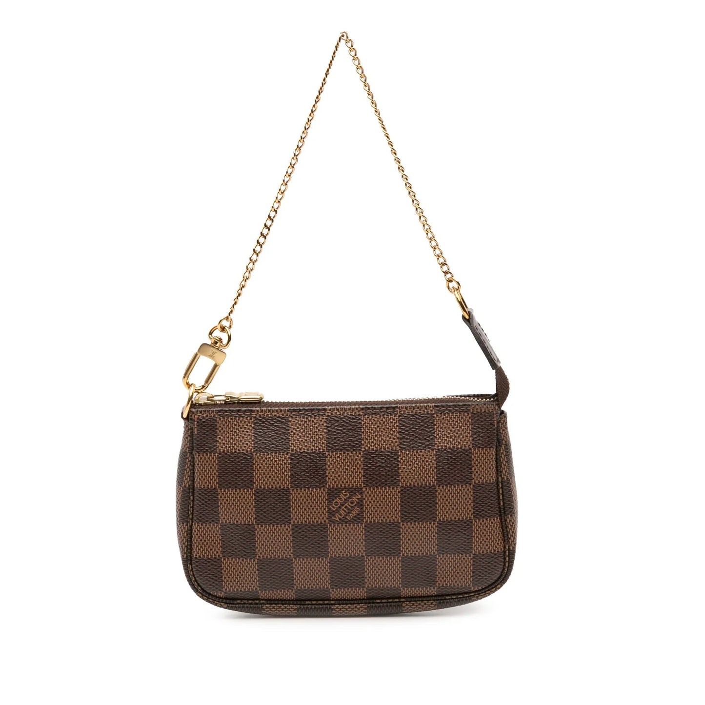 Brown Louis Vuitton Damier Ebene Mini Pochette Accessoires Handbag