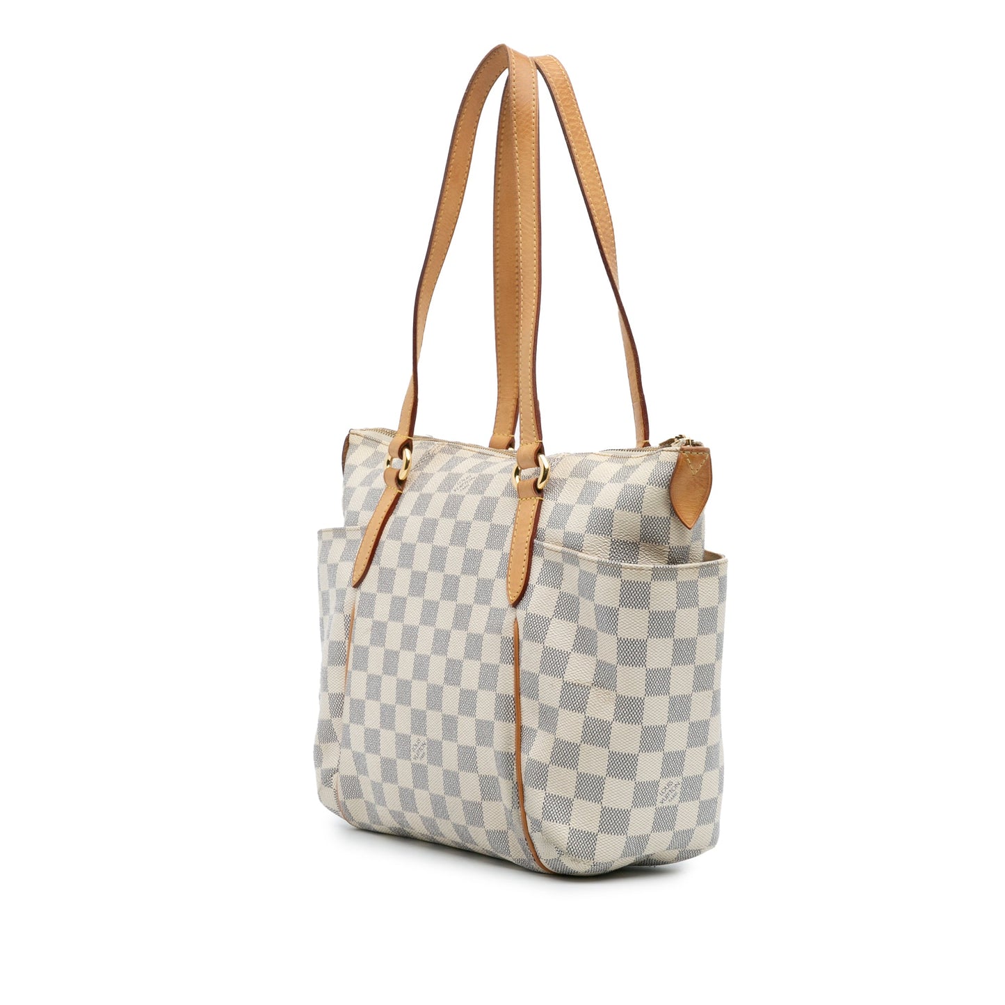 White Louis Vuitton Damier Azur Totally PM Tote Bag