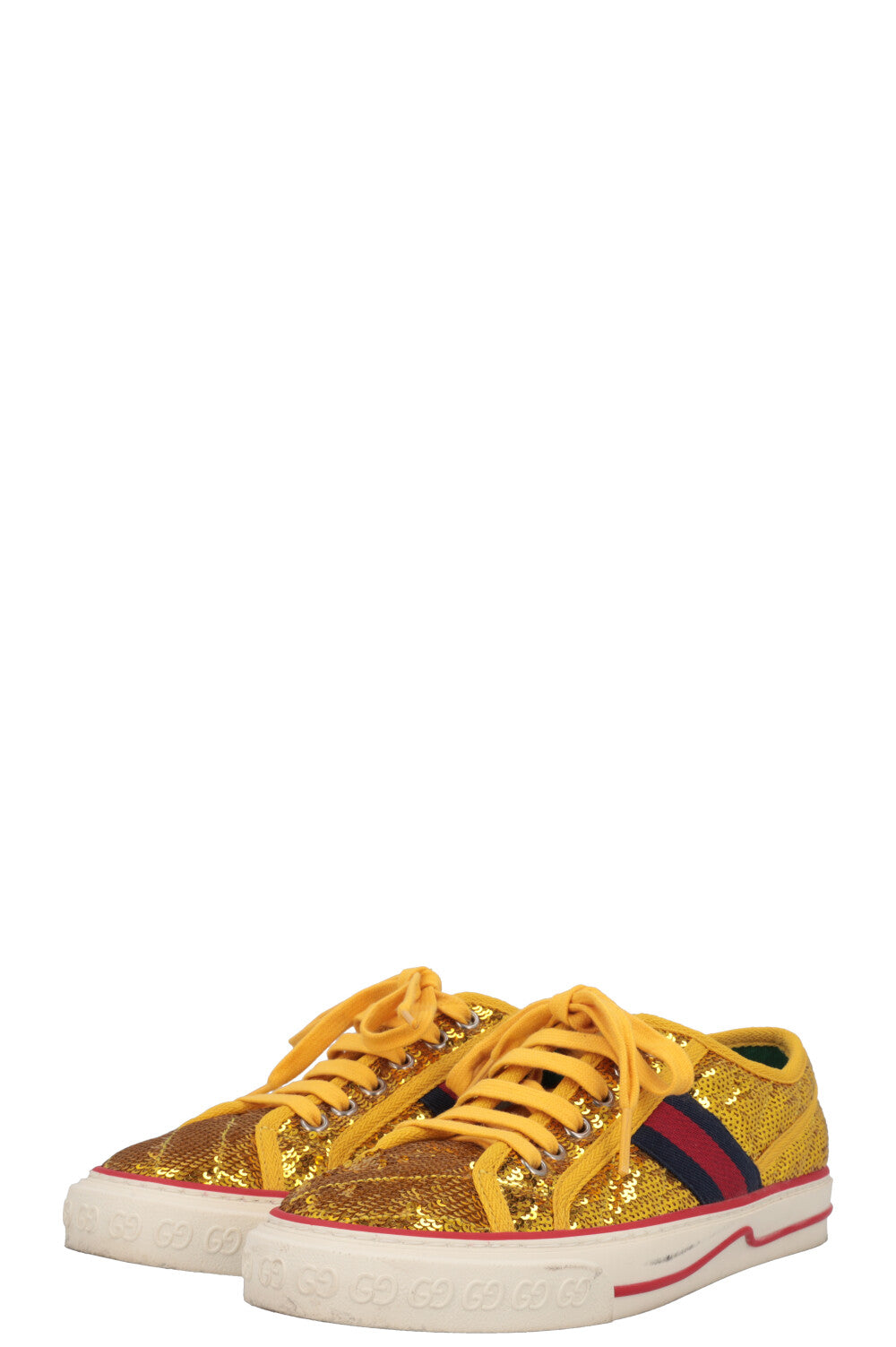 GUCCI Tennis 1977 Sneakers Sequin Gold
