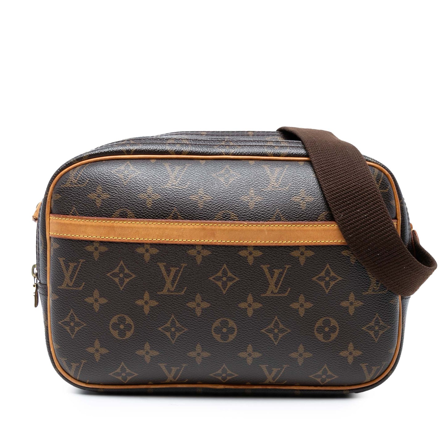 Brown Louis Vuitton Monogram Reporter PM Crossbody Bag