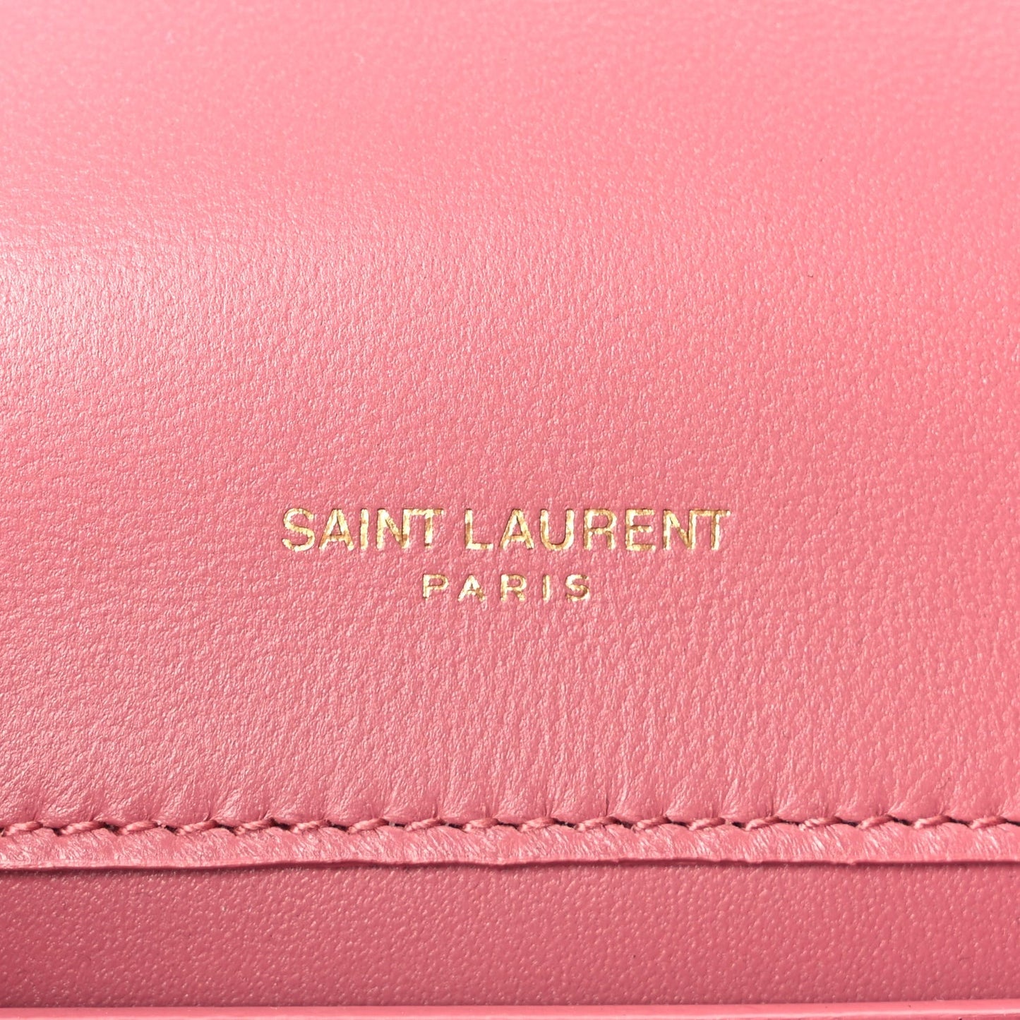 Saint Laurent Satin Small Classic Monogram Kate Tassel Satchel Coral Rose