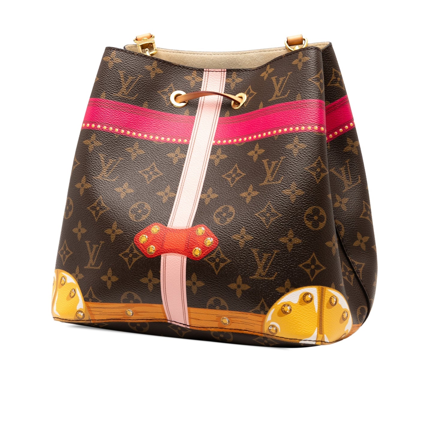 Brown Louis Vuitton Monogram Summer Trunks Neonoe Bucket Bag