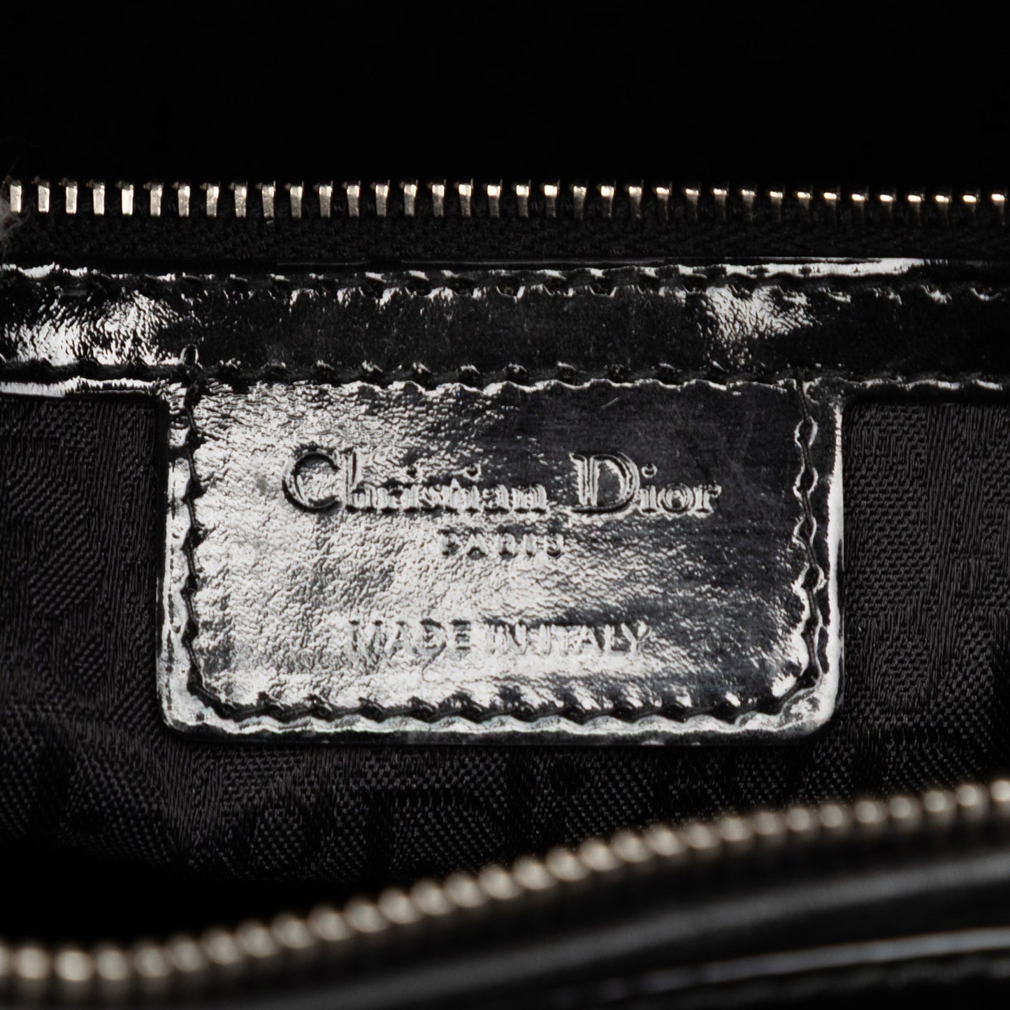 Black Dior Large Patent Cannage Lady Dior Satchel