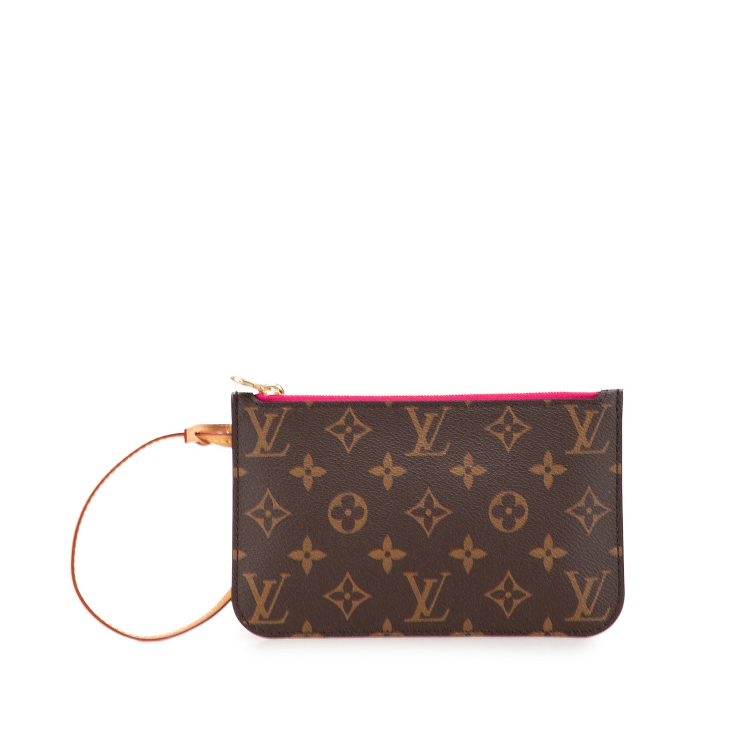 Brown Louis Vuitton Monogram Neverfull Pouch