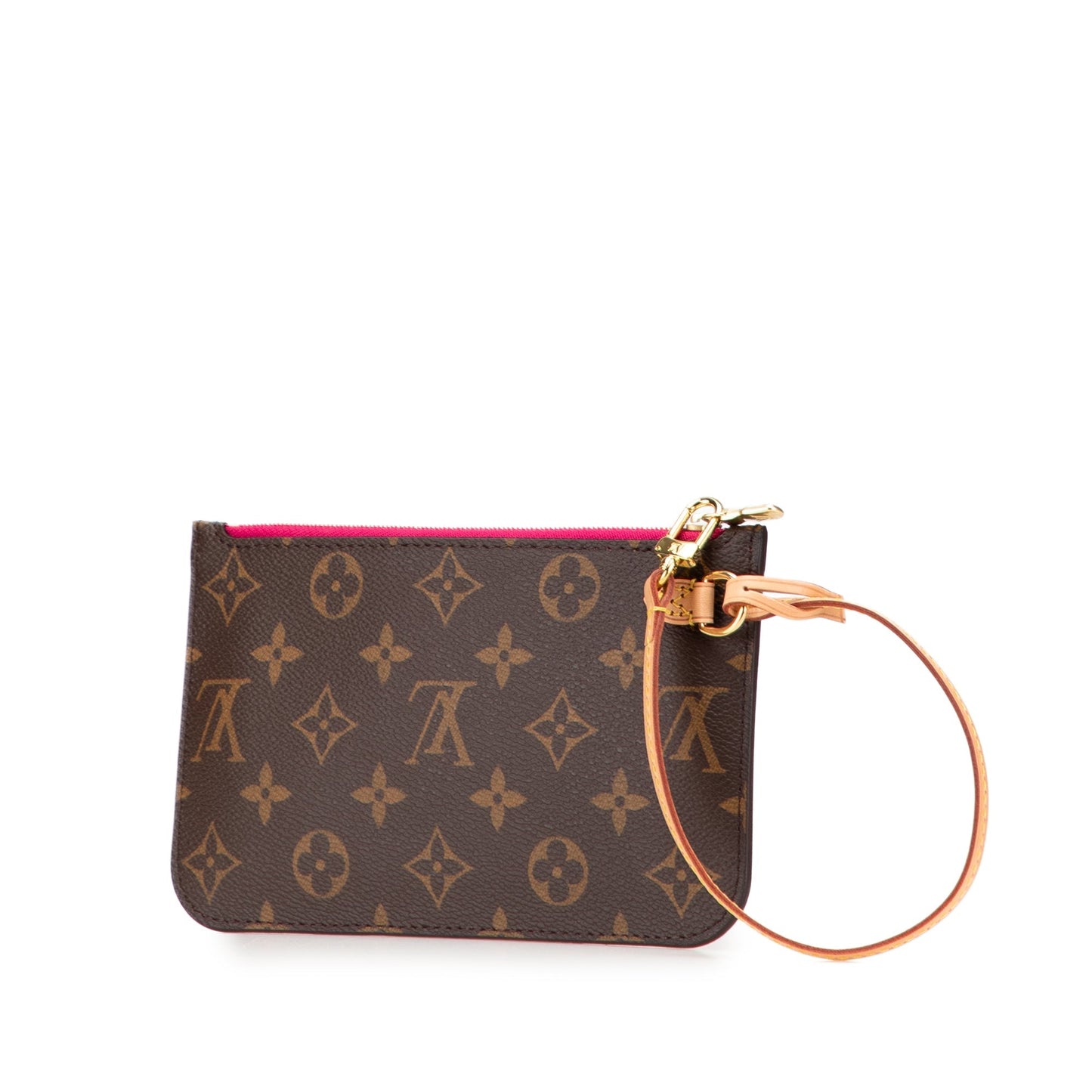 Brown Louis Vuitton Monogram Neverfull Pouch