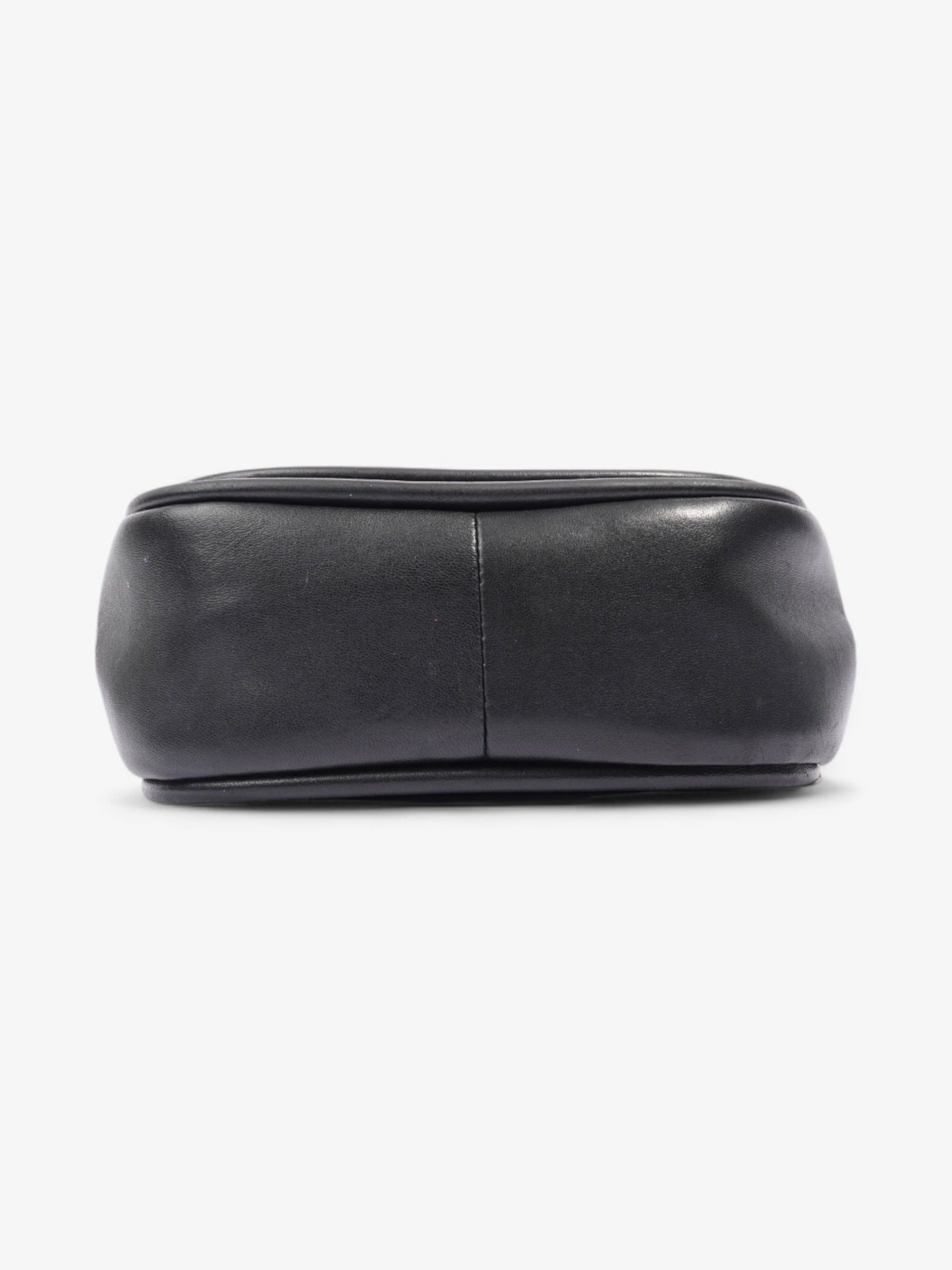 Chanel Reverse Chevron Round Top Handle Black Leather