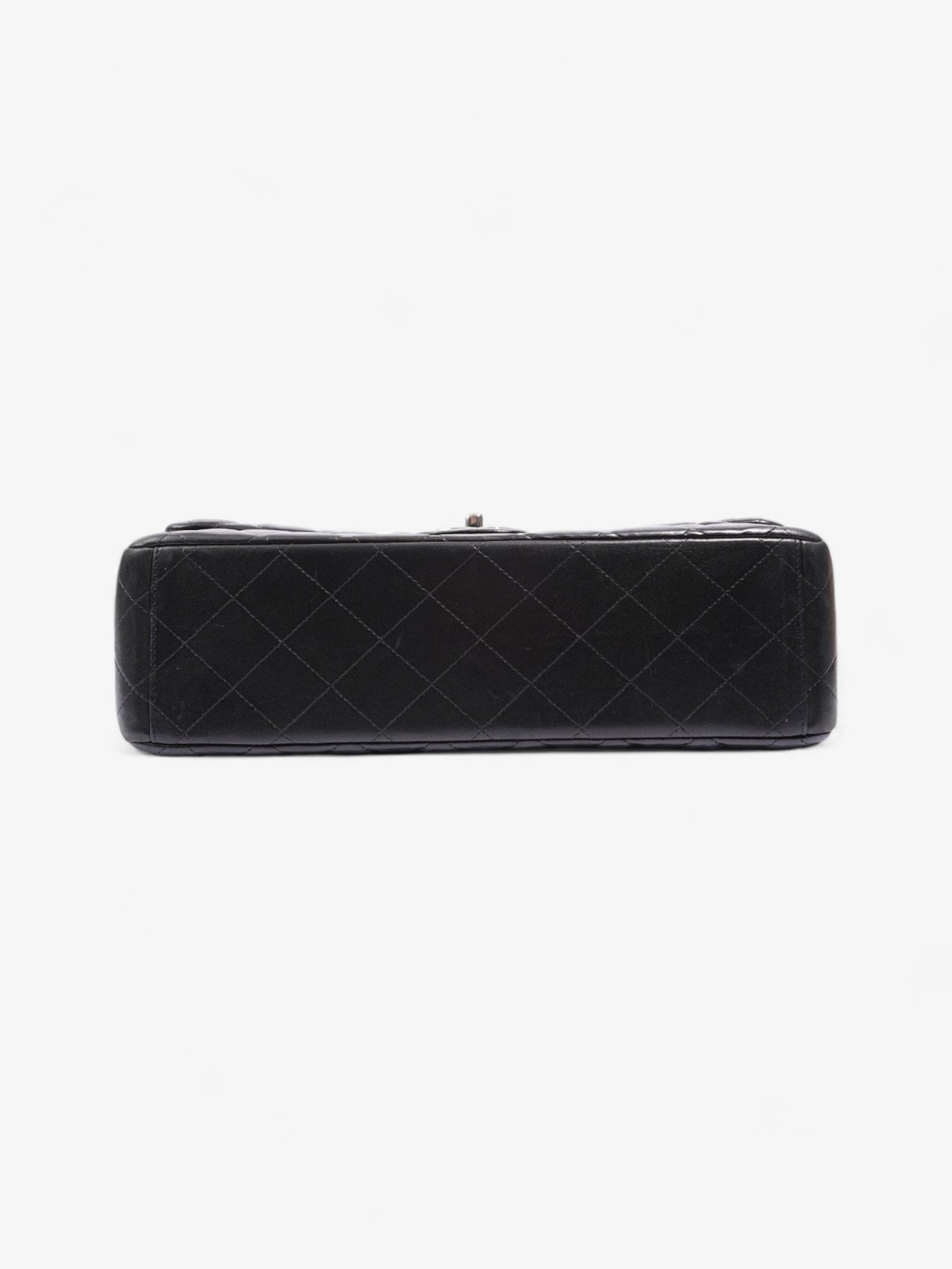 Chanel Classic Double Flap Black Lambskin Leather Maxi