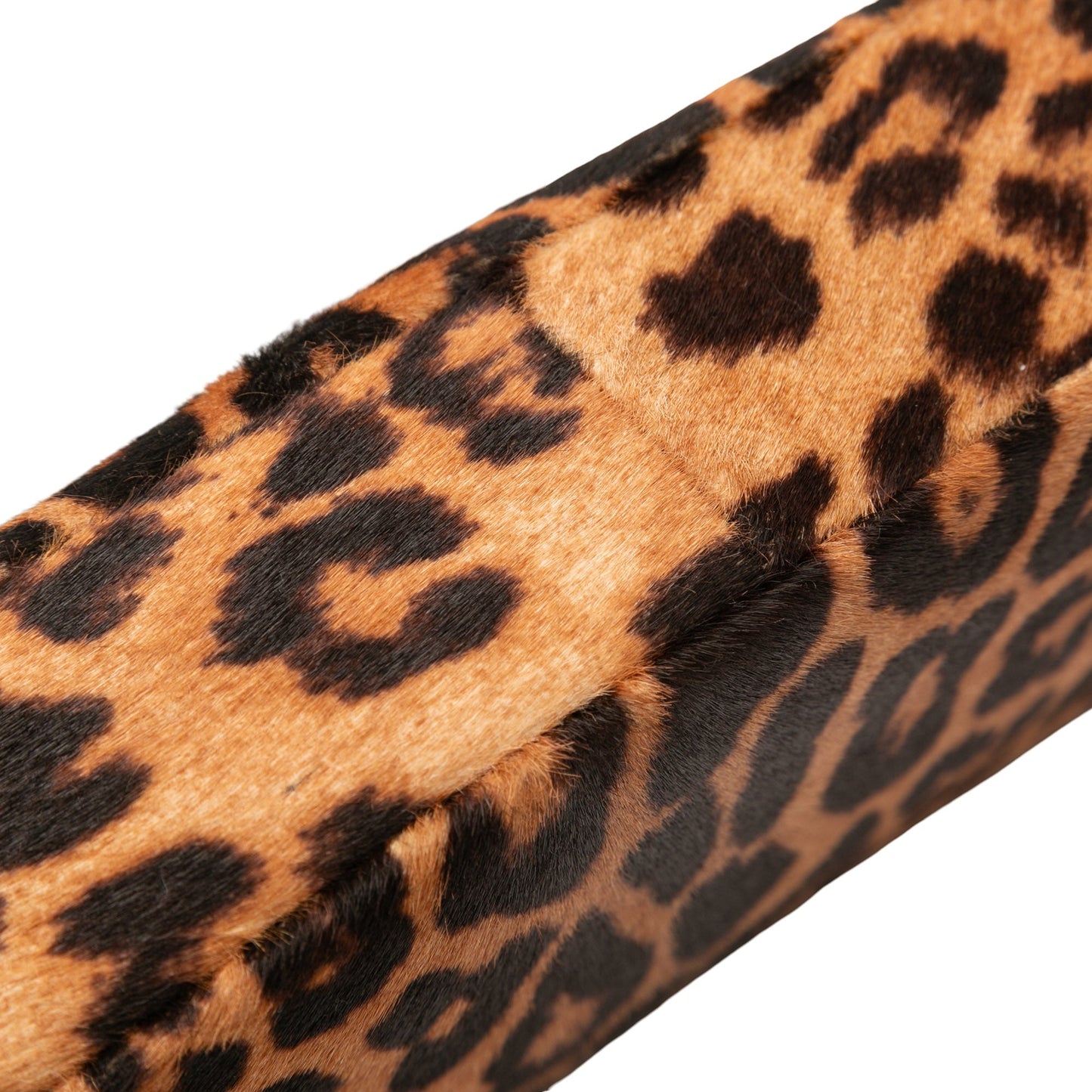 Brown Dior Leopard Print Pony Hair Miss Dior Chain Flap Crossbody Bag