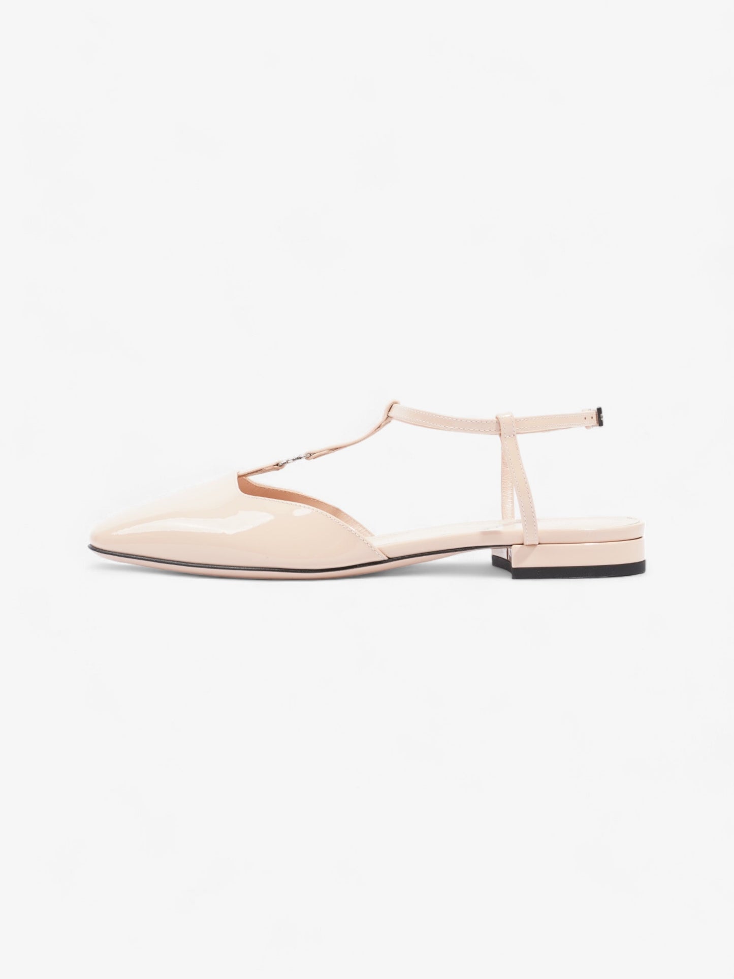 Gucci GG Slingback Pumps  Nude Patent Leather EU 37 UK 4