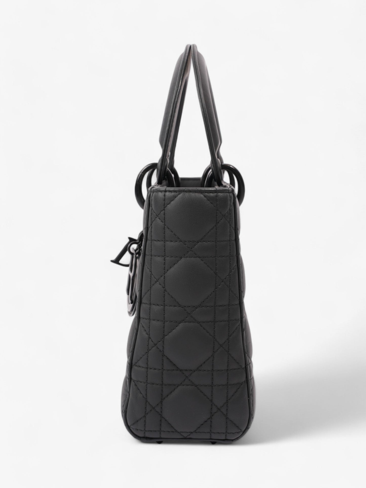 Christian Dior Lady Dior MyABCDior Bag Ultramatte Black Calfskin Leather Small