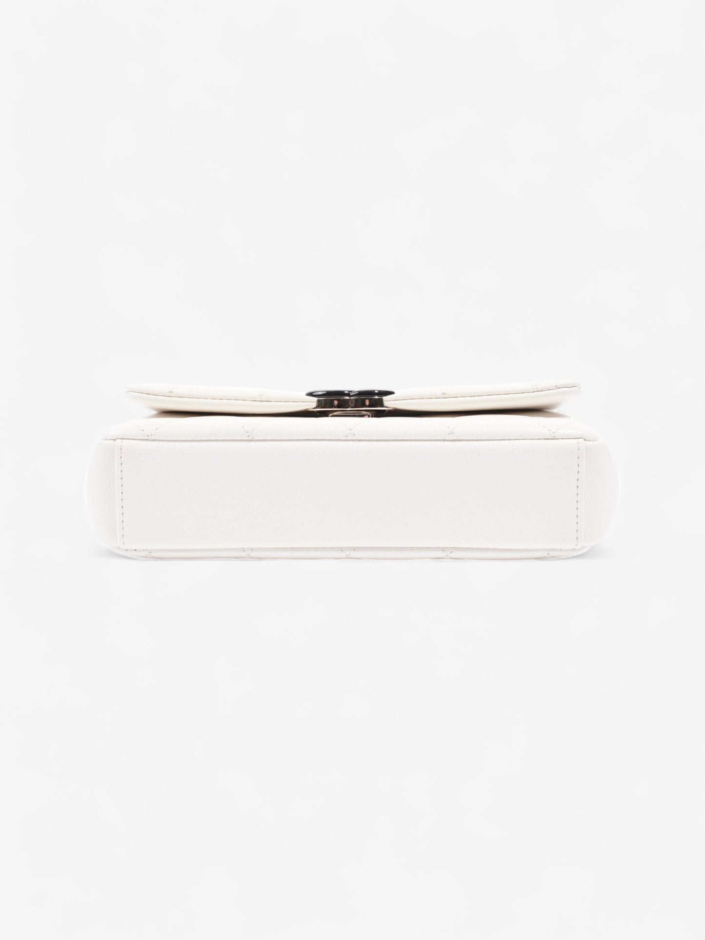Chanel My Everything Flap White / Black Caviar Leather Small