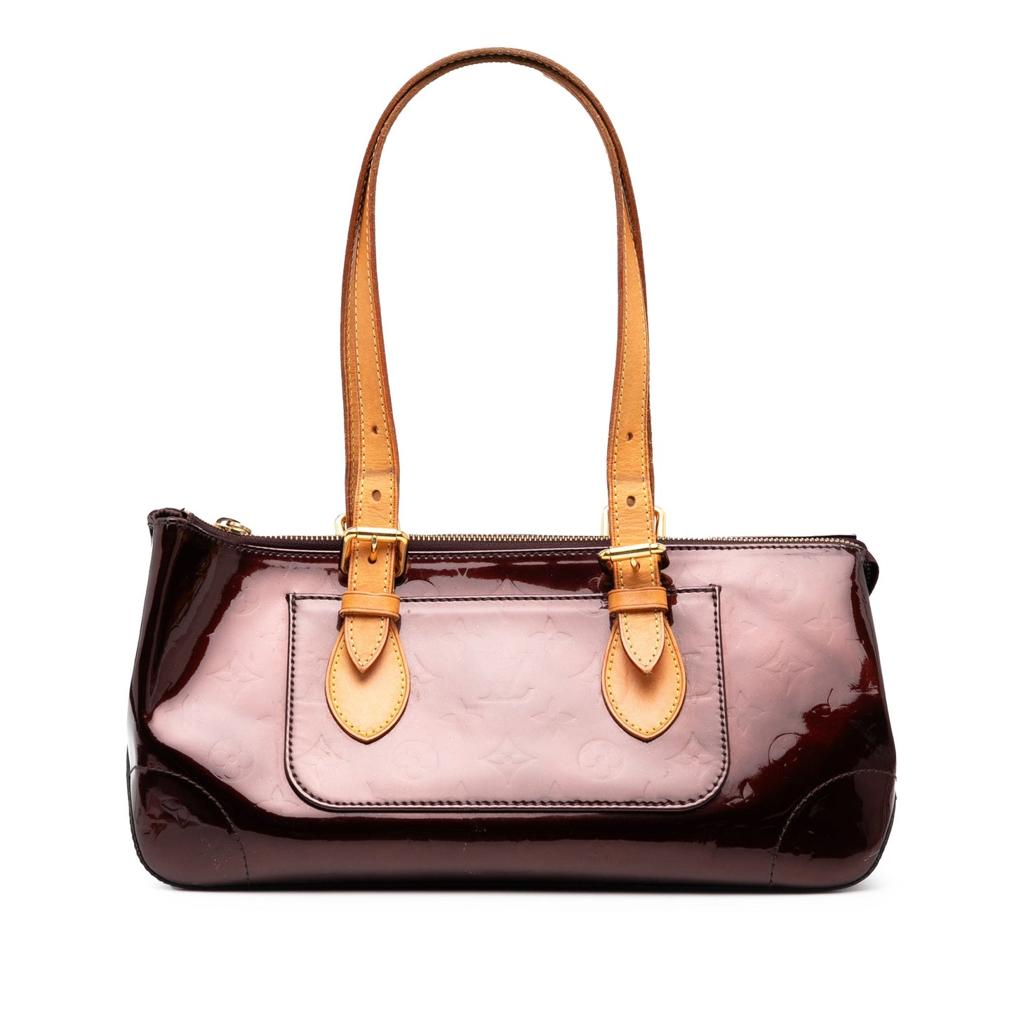 Maroon Louis Vuitton Monogram Vernis Rosewood Avenue Shoulder Bag
