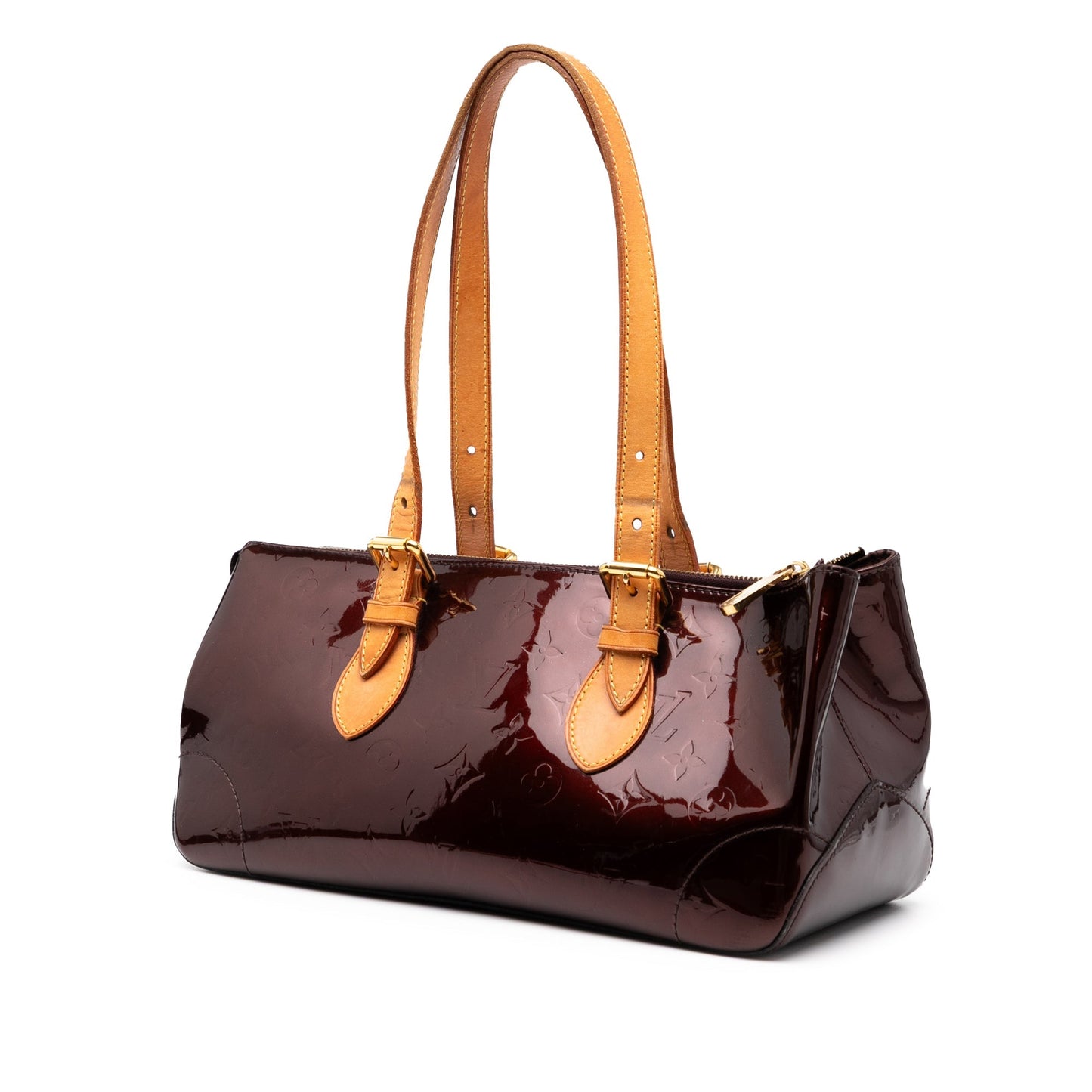 Maroon Louis Vuitton Monogram Vernis Rosewood Avenue Shoulder Bag
