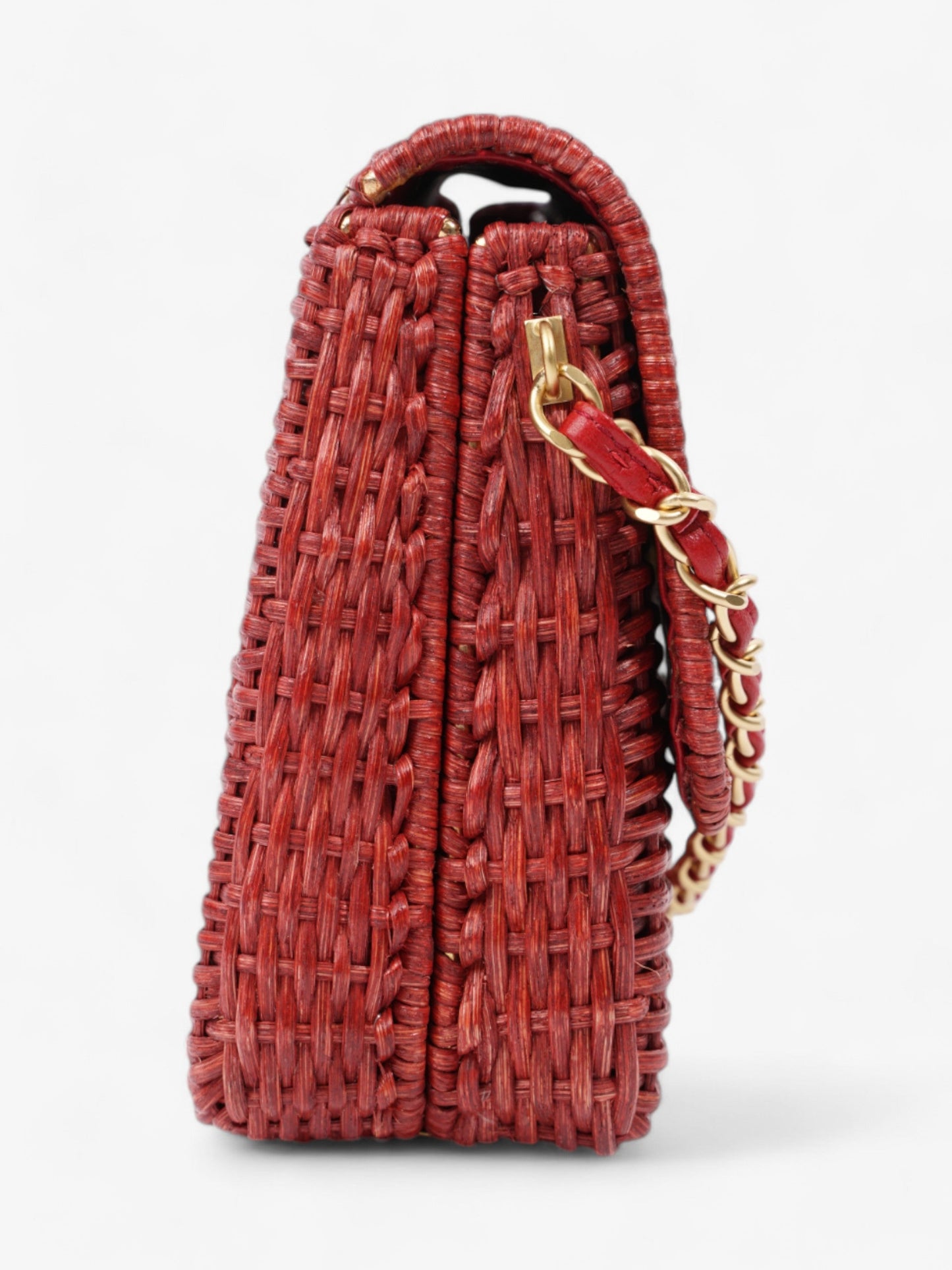 Chanel Classic Flap Red Wicker