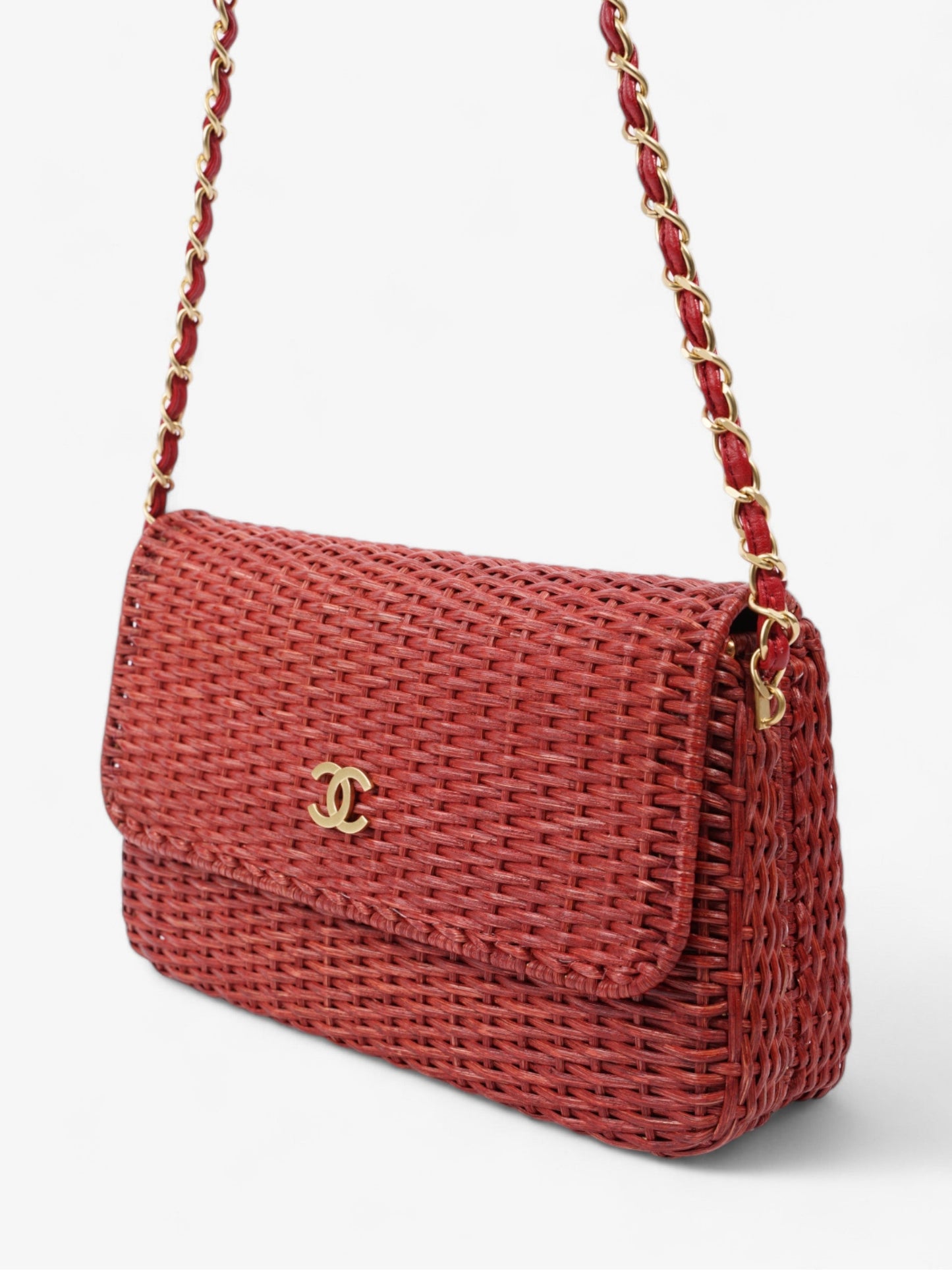 Chanel Classic Flap Red Wicker