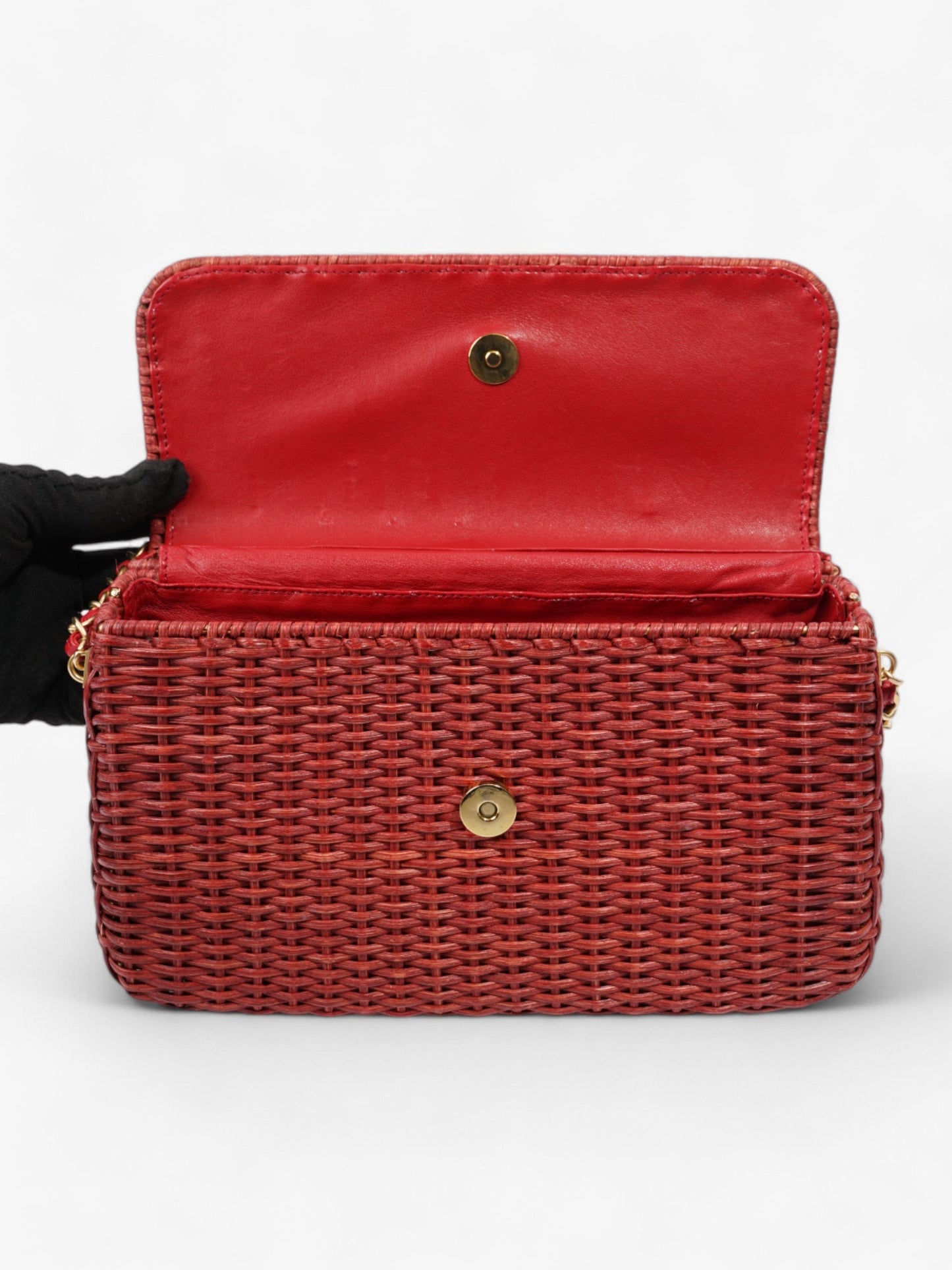 Chanel Classic Flap Red Wicker