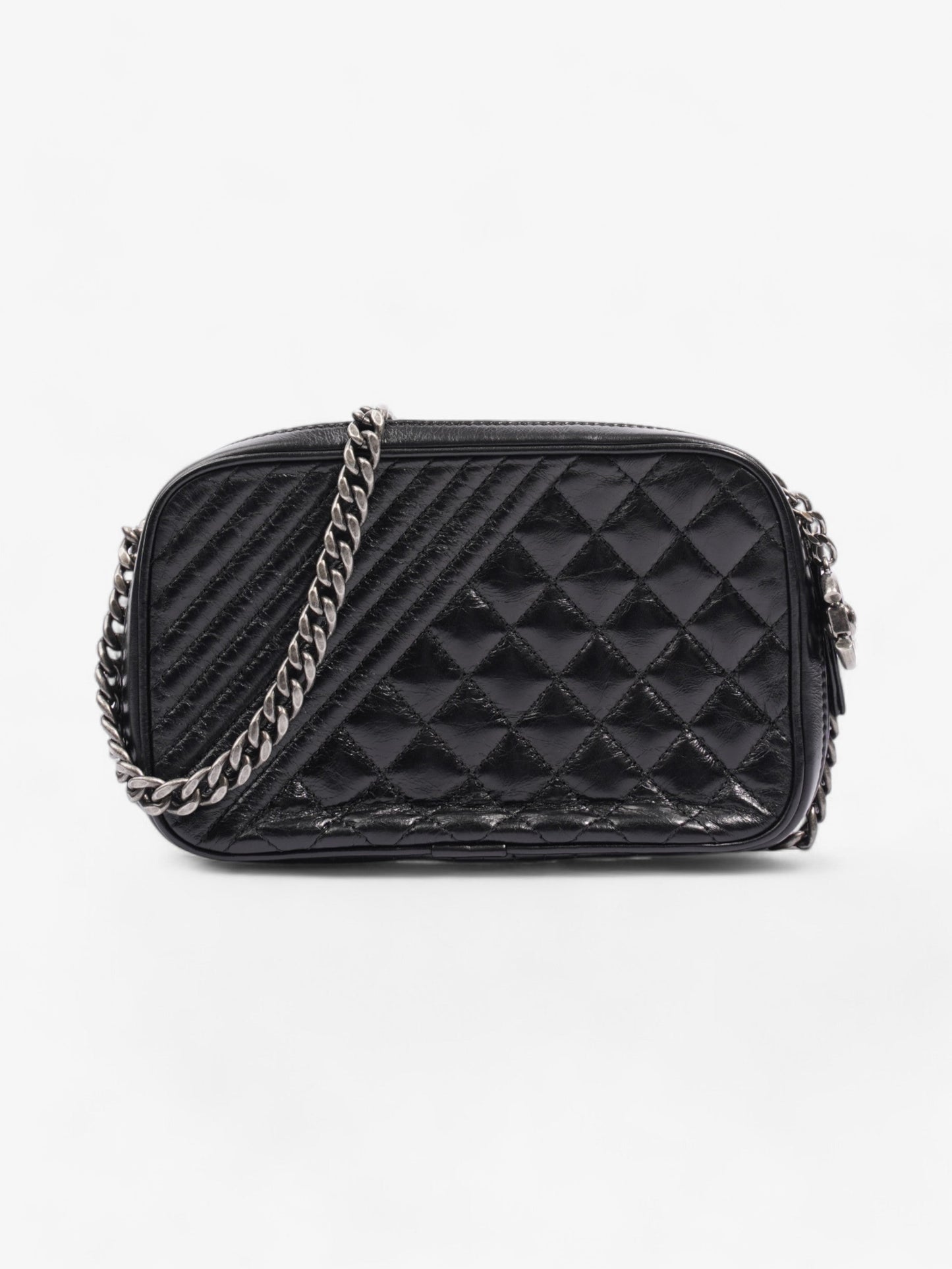 Chanel Coco Boy Camera Bag Black Calfskin Leather